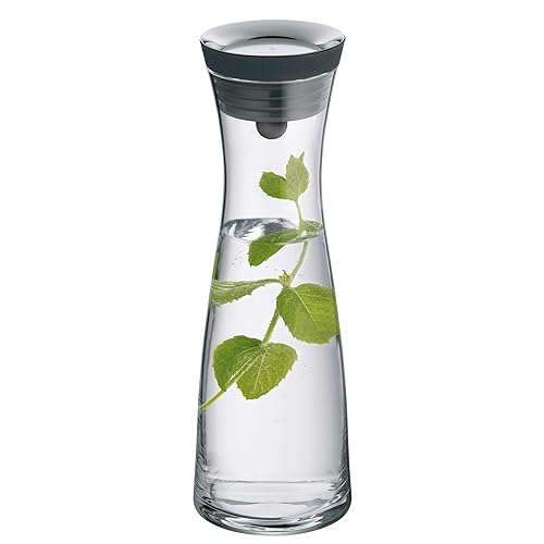 WMF Basic Water Decanter 1L Height 29 cm close-Up Stopper glass cromarganA Stainless Steel Silver