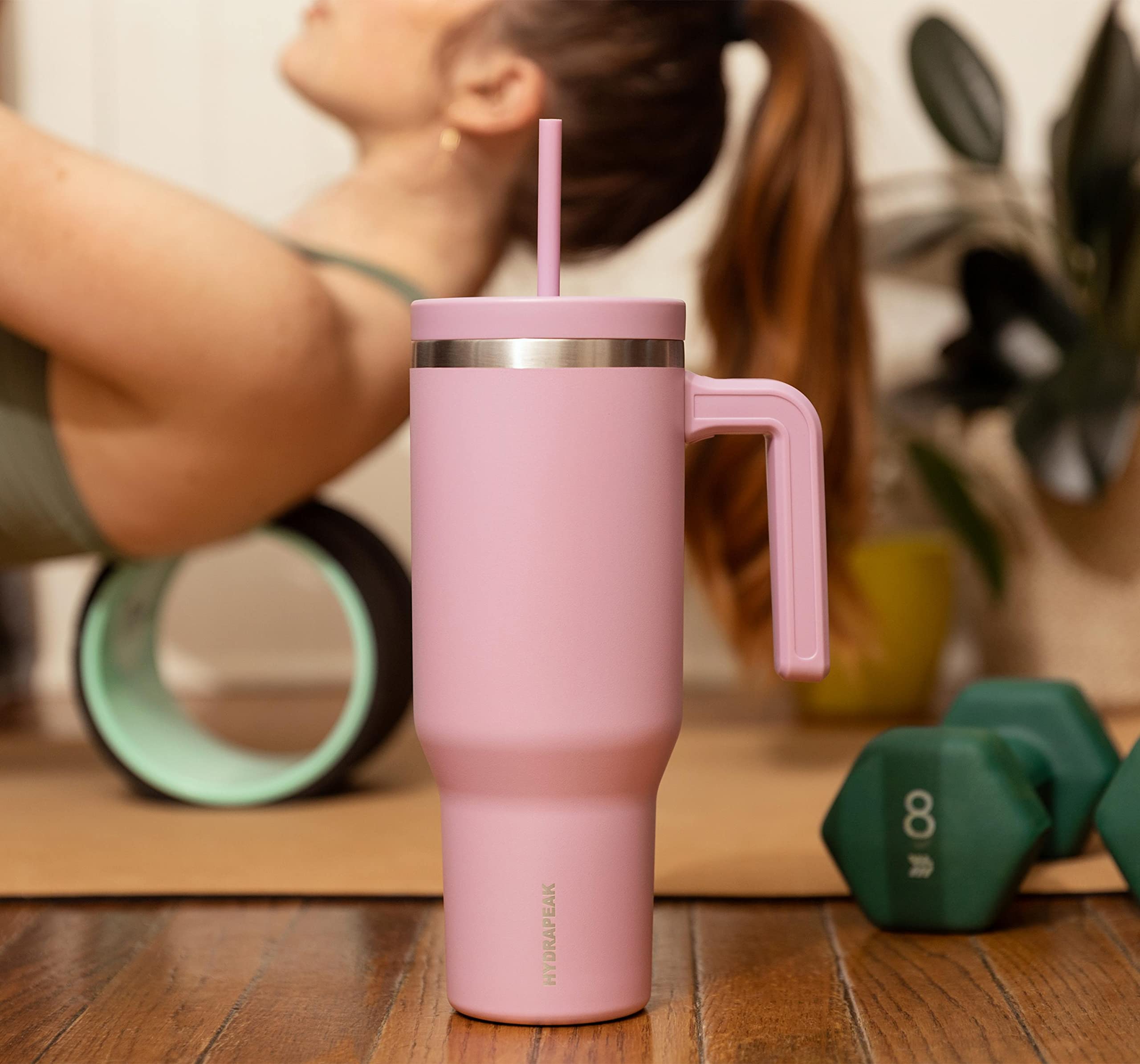 Hydrapeak Voyager 40 Oz Tumbler With Handle And Straw Lid | Reusable Stainless Steel Water Bottle Travel Mug Cupholder Friendly