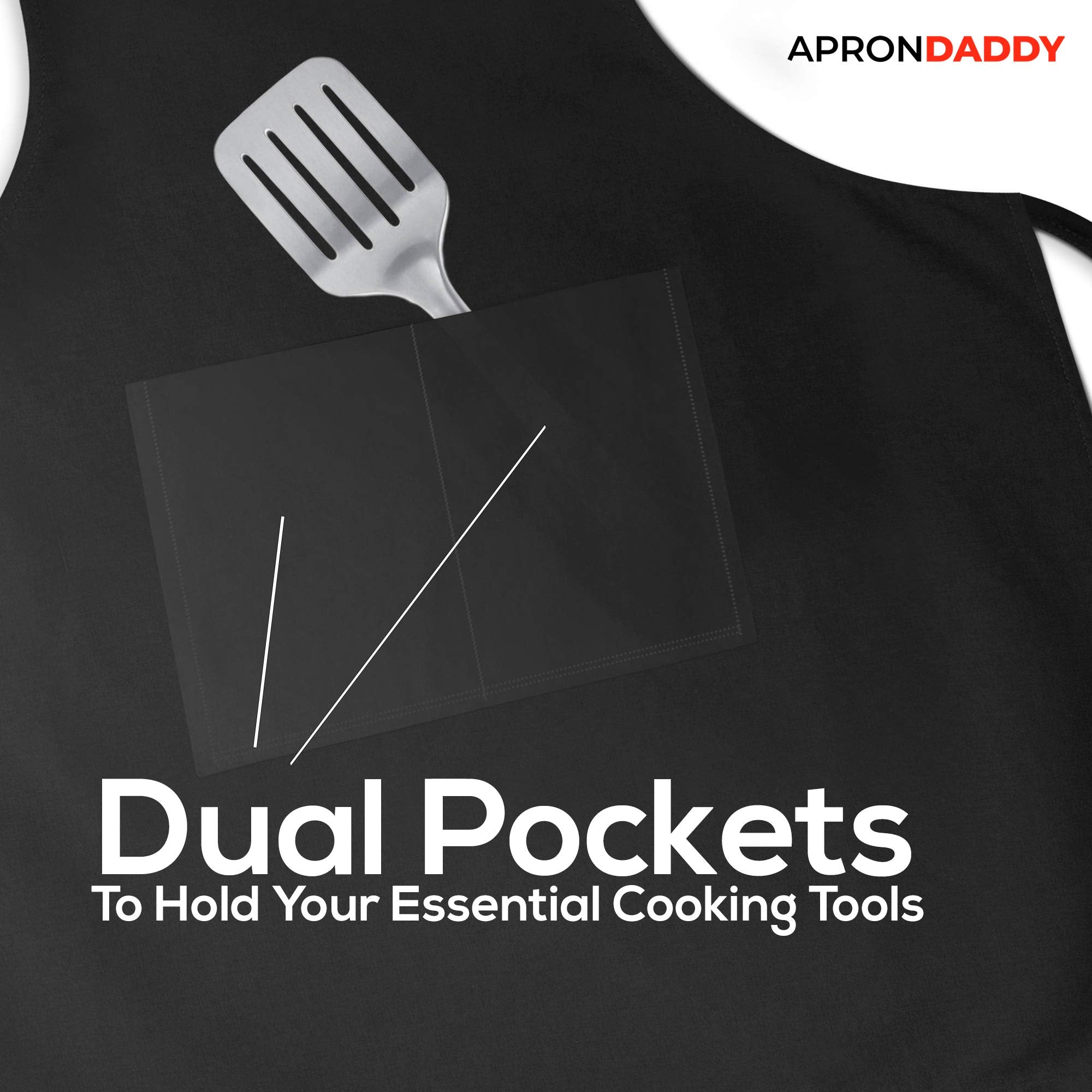 Funny Bbq Apron For Men - Shut Up And Eat My Meat - Adjustable Large 1 Size Fits All - Poly/Cotton Apron With 2 Pockets - Bbq Gi