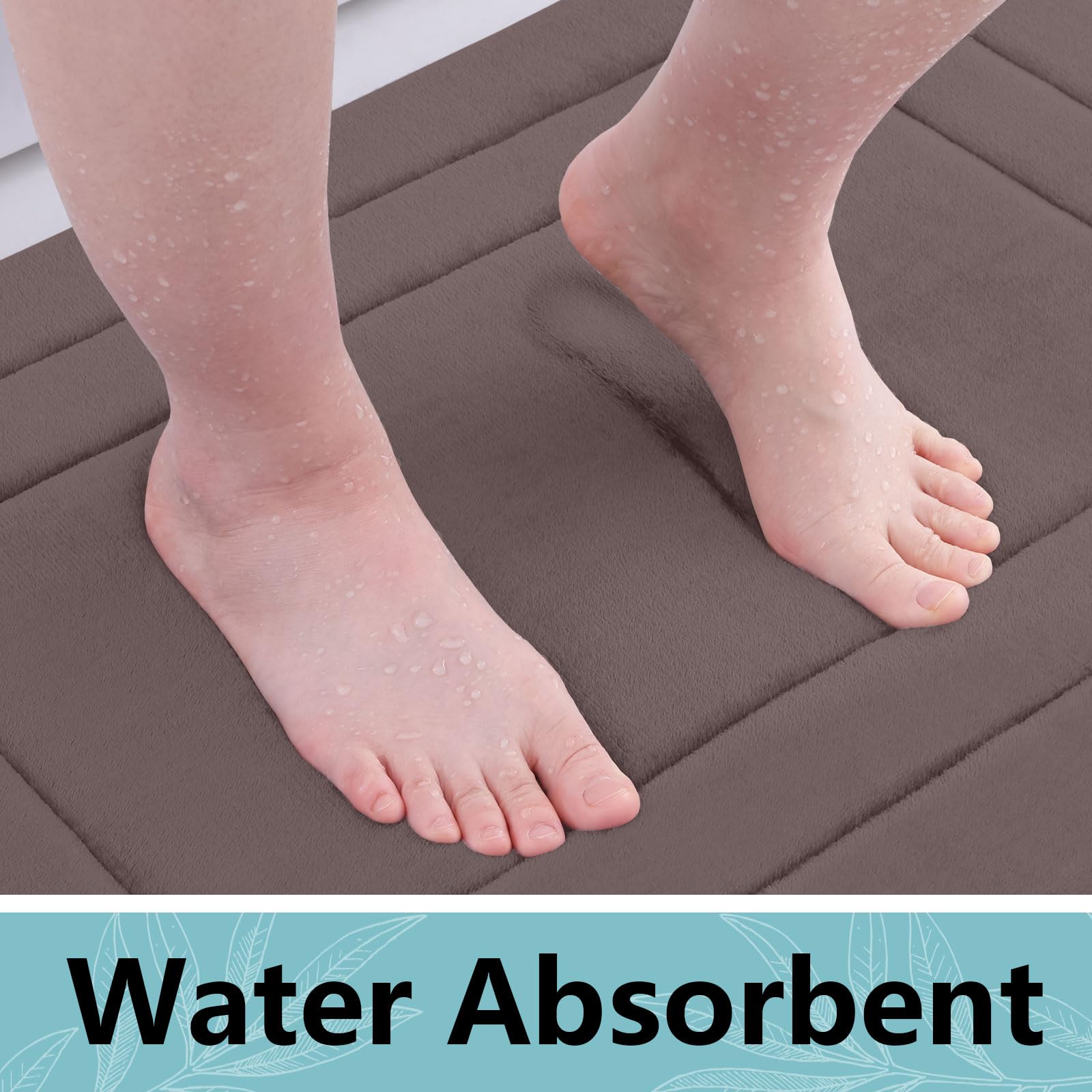 Arotive Memory Foam Bathroom Rug Mat 36X24, Ultra Soft And Absorbent Bath Mat, Machine Wash Dry, Comfortable Bath Rug Carpet For