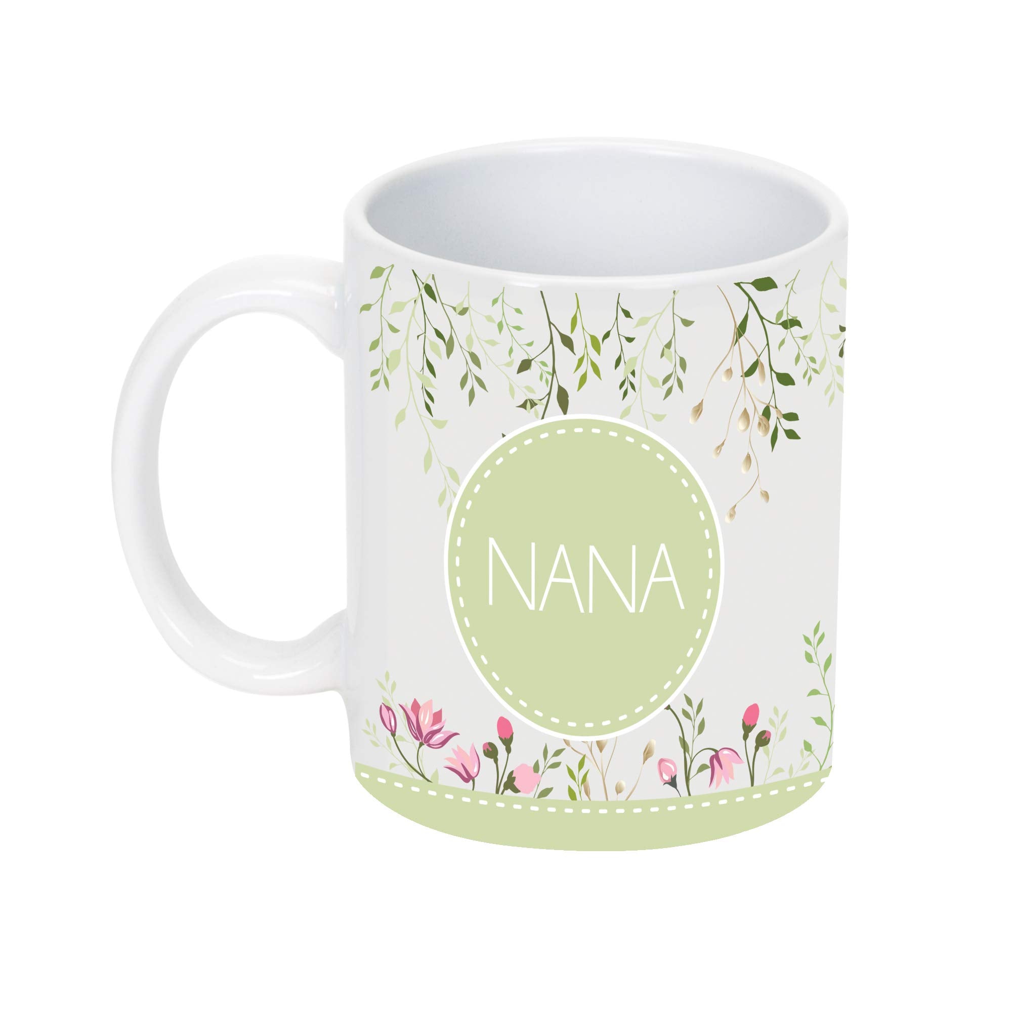 Elanze Designs Nana Blossoms And Climbing Flowers 11 Oz Ceramic Stoneware Coffee Mug