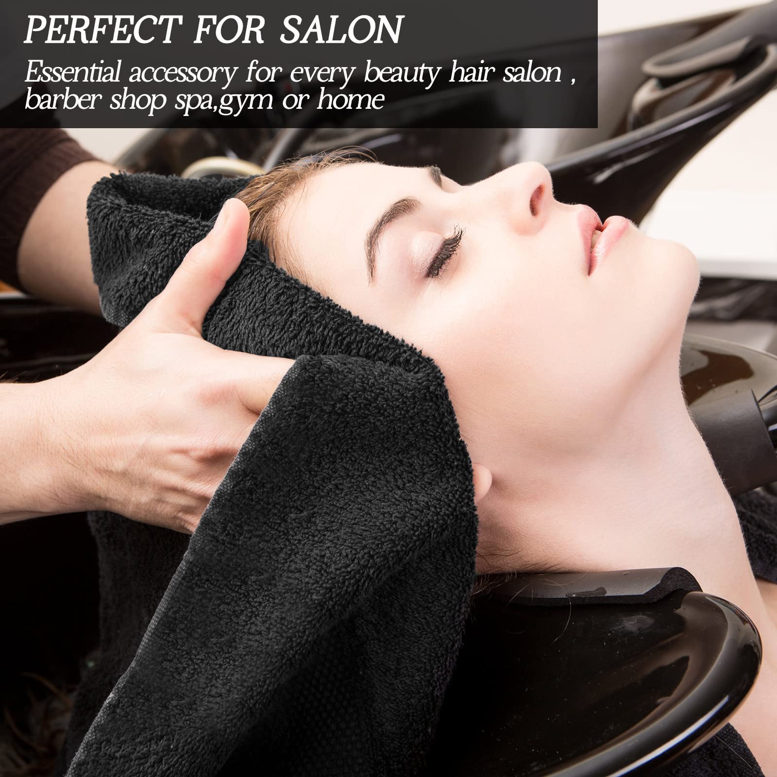 36 Packs Salon Towels Highly Absorbent Towels Bleach Proof Microfiber Hair Towel 16 x 26 Inches Hair Towel Hairstylist Barber To