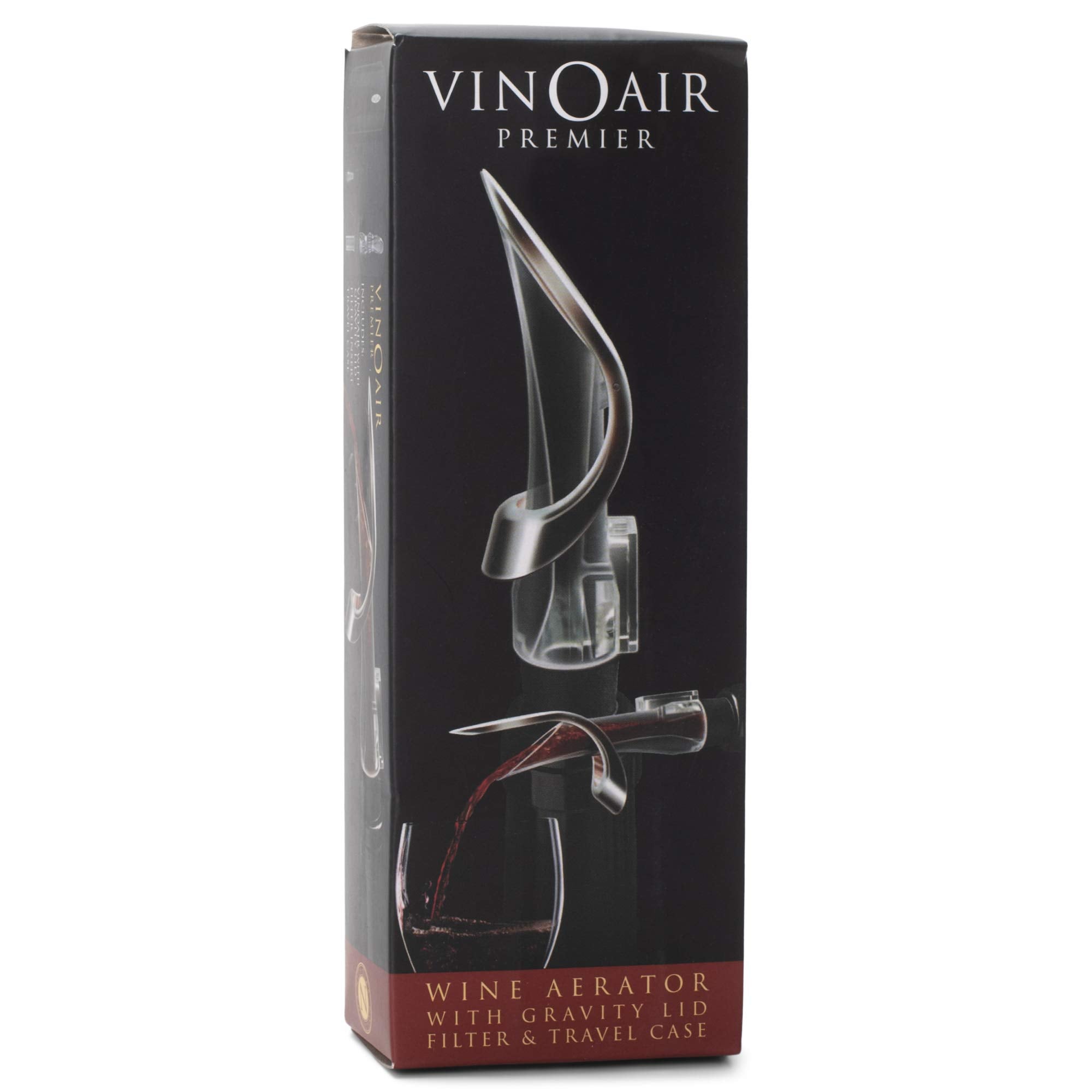 Cork Pops Vinoair Premier Aerator, 2.75X1.75X6.50, Black