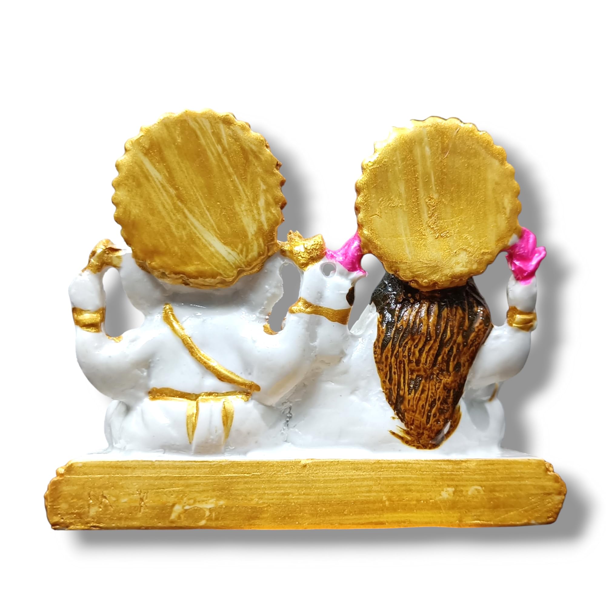 Avg Artistry-Laxmi Ganesh With Single Standy Idol For Car Dashboard & Gift Purpose