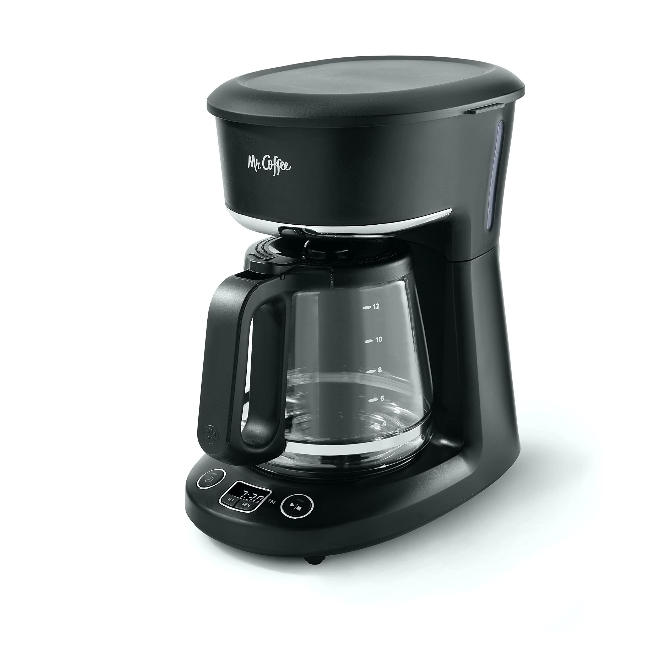 MR. COFFEE 12-Cup Programmable Coffeemaker, Brew Now or Later, Black
