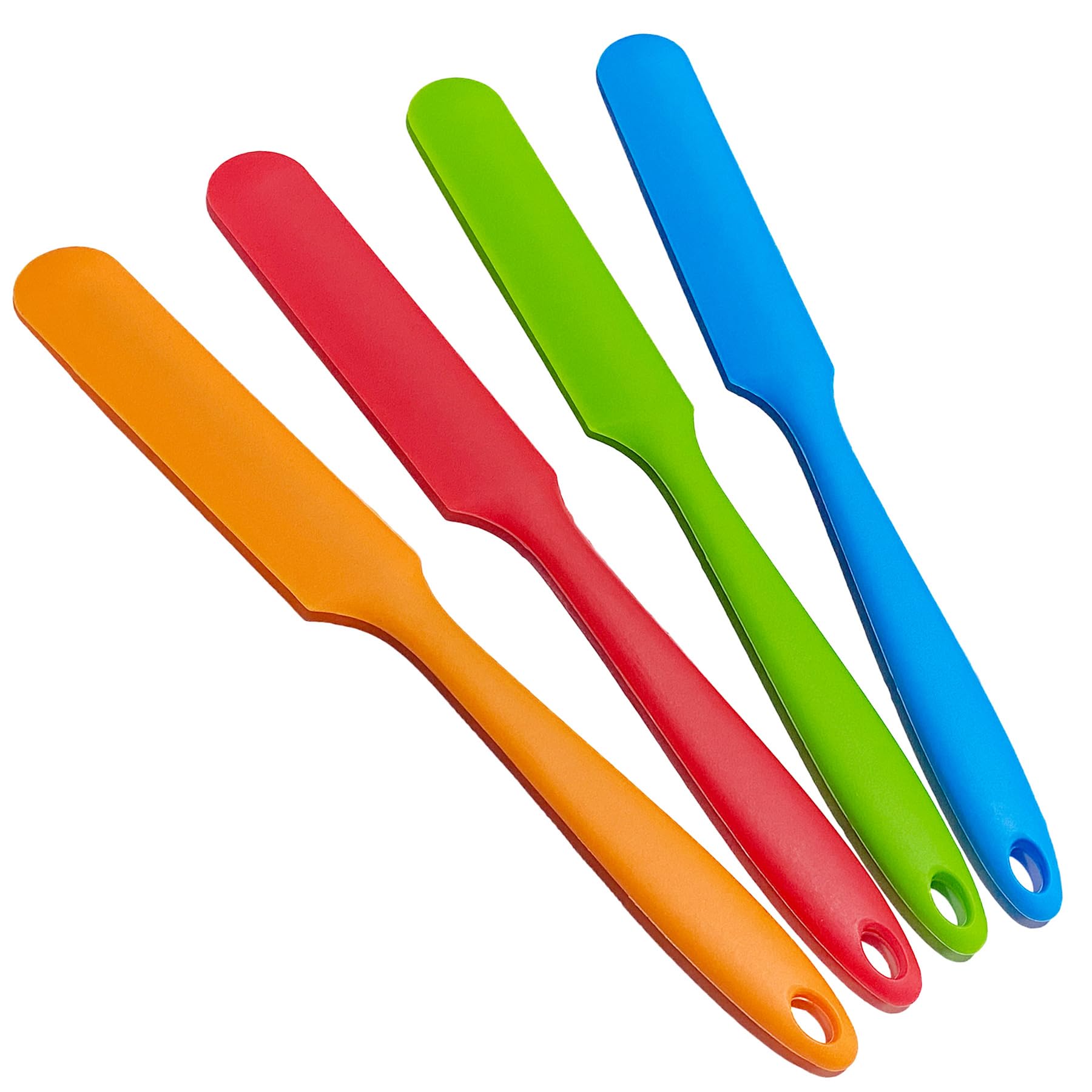 Zyoung 4 Pcs Silicone Spatula Set Heat Resistant Cake Cream Butter Spatulas Mixing Batter Scraper Non-Stick Flexible Baking Cook