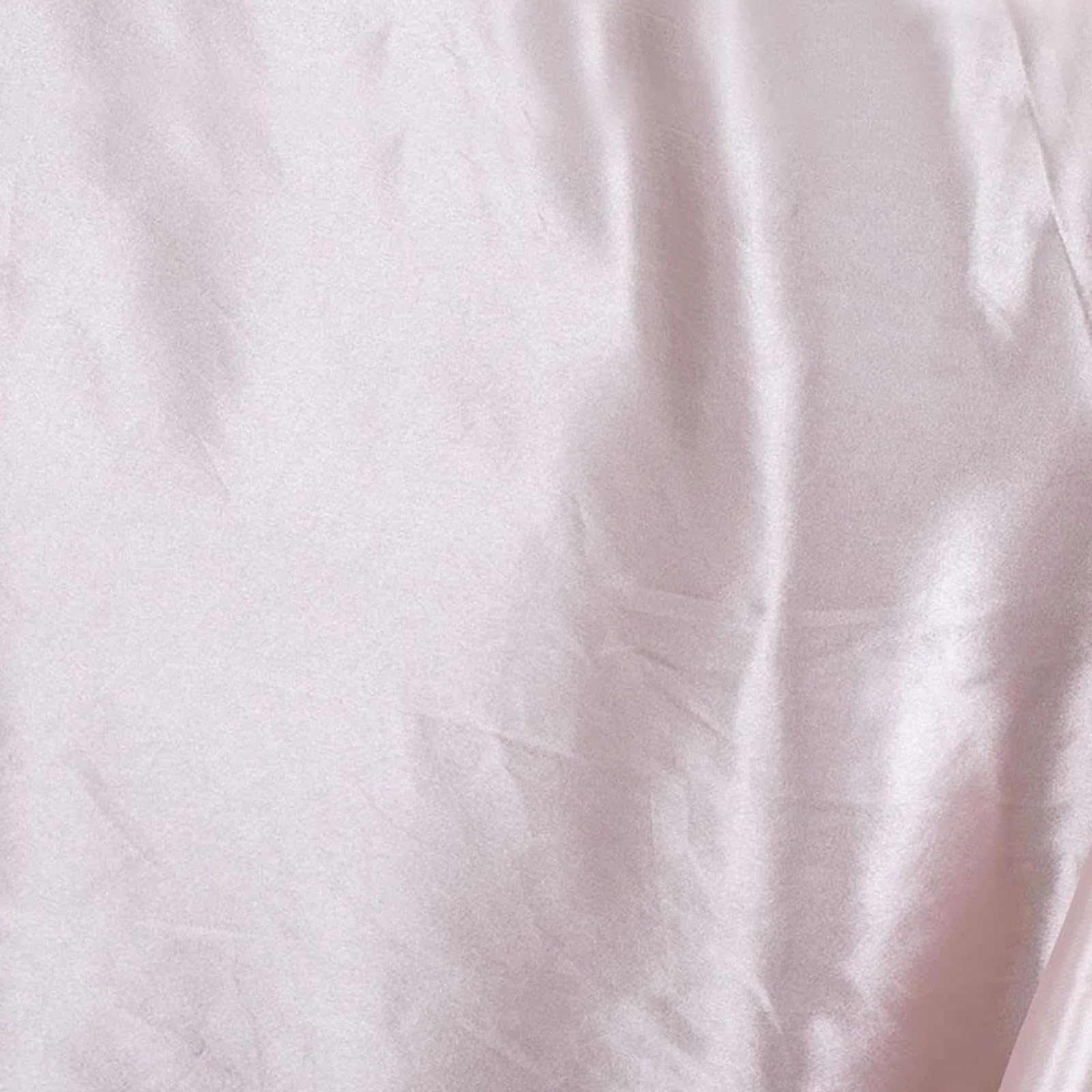 Balsacircle 90X156 Inch Blush Satin Rectangle Tablecloth Table Cover Linens For Wedding Table Cloth Party Reception Events Kitch