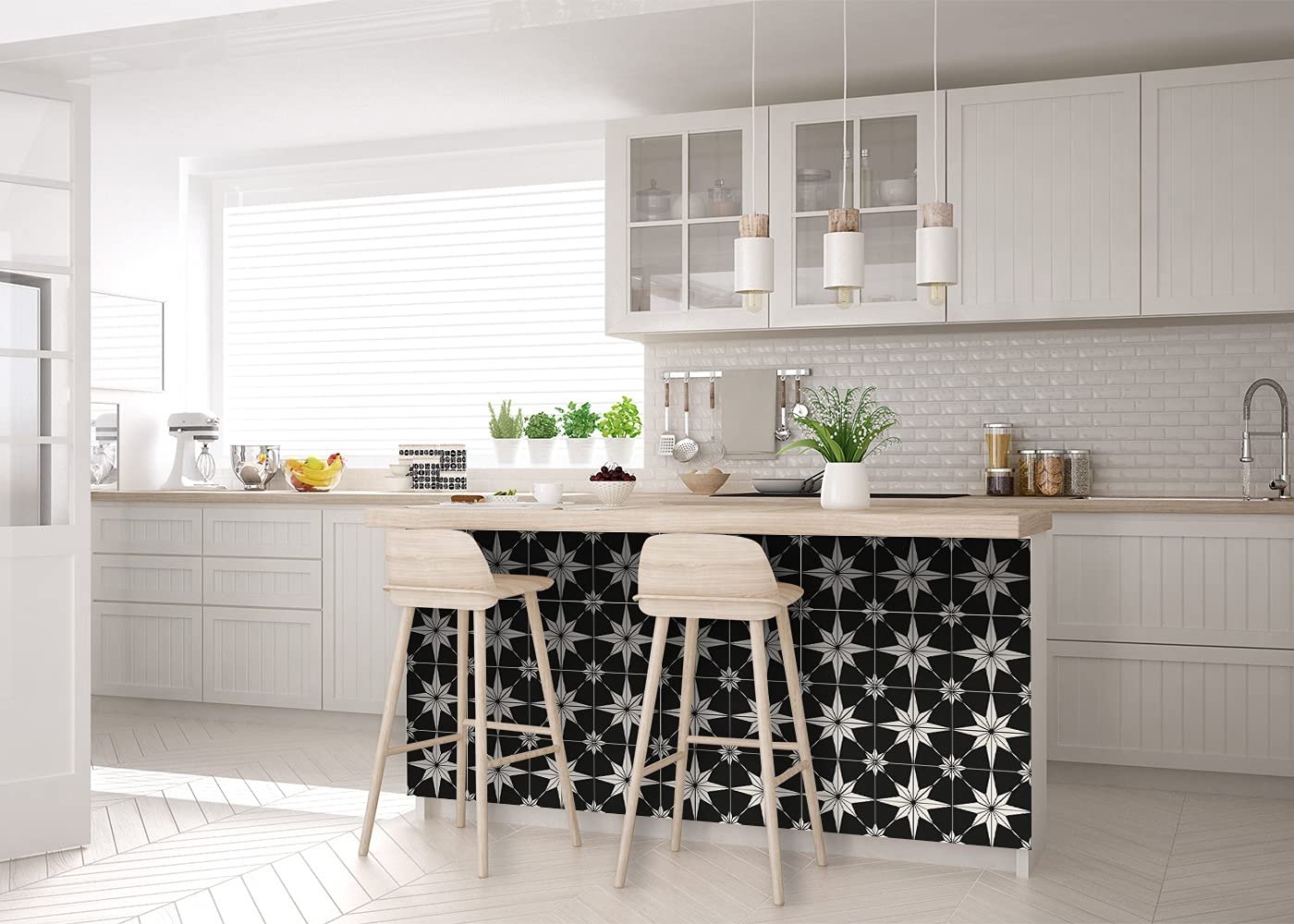 Tile Stickers By Mi Alma 24 Pcs Talavera Wall Stencils Wall Stickers Peel And Stick Easy Application - Ideal For Bathroom, Kitch
