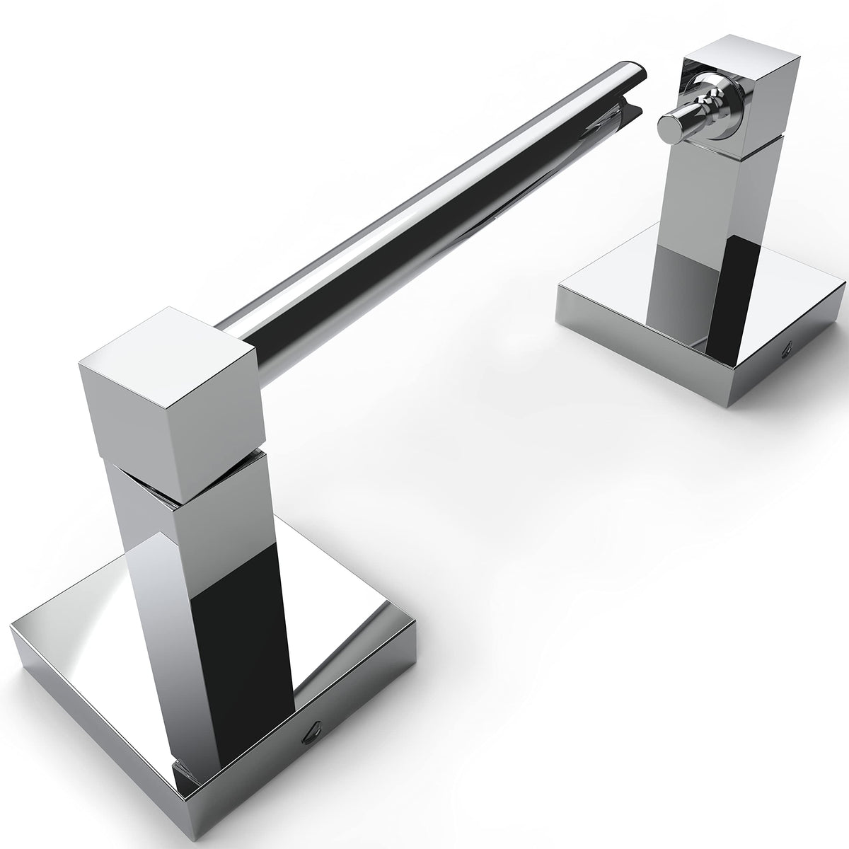 Ruacq Toilet Paper Holder Chrome Double Post Pivoting Square Tissue Holders Roll Holder Hangers Toilet Paper Stand Stainless Ste