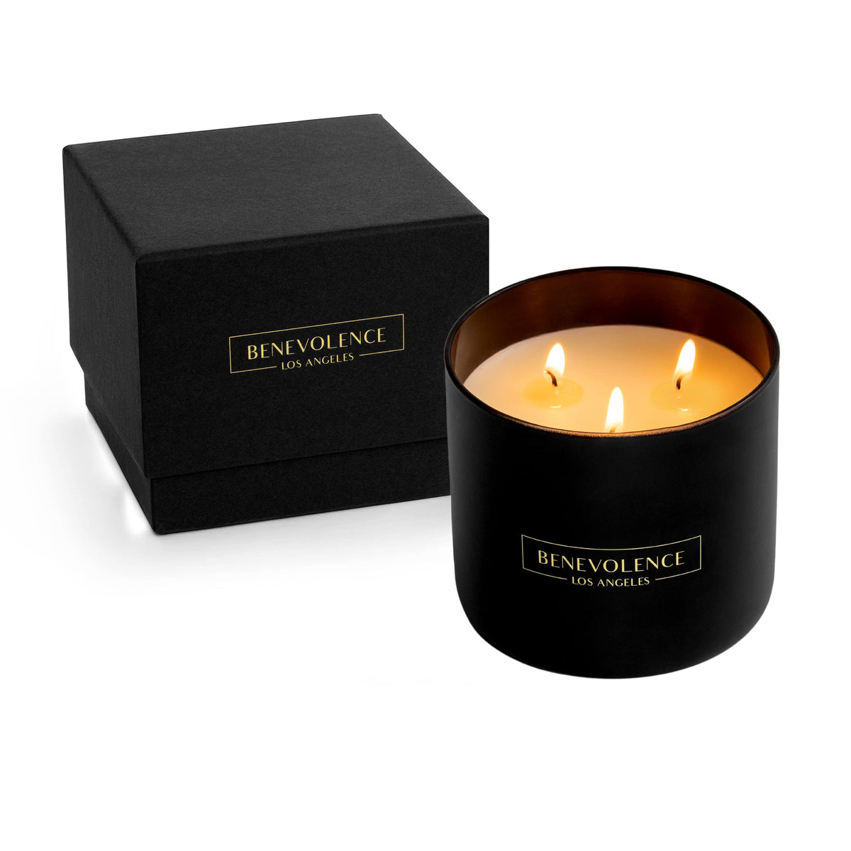 Premium 3 Wick Candle, Rose & Sandalwood Large Candle, Scented Candles for Home Scented, 14.5 oz 50 Hour Burn Time, All Natural