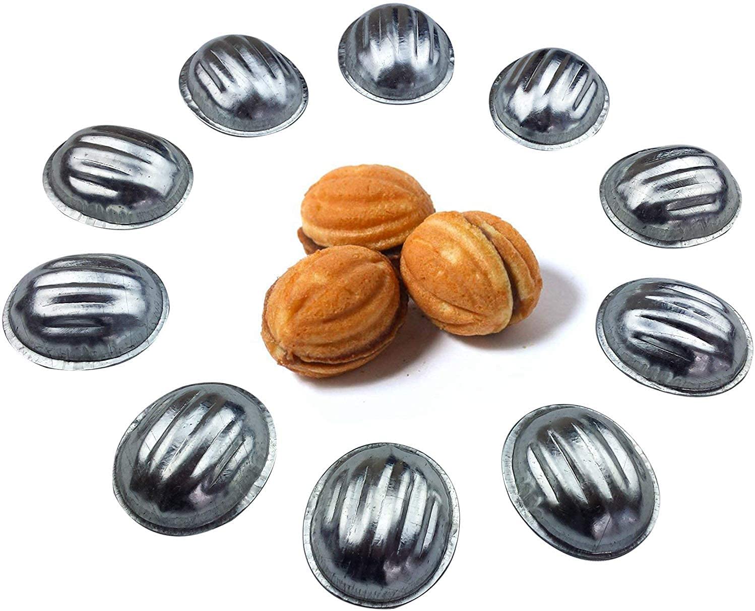 Metal Mold Form Nuts For Sweet Russian Nuts 50 Pcs Pastry Oreshki