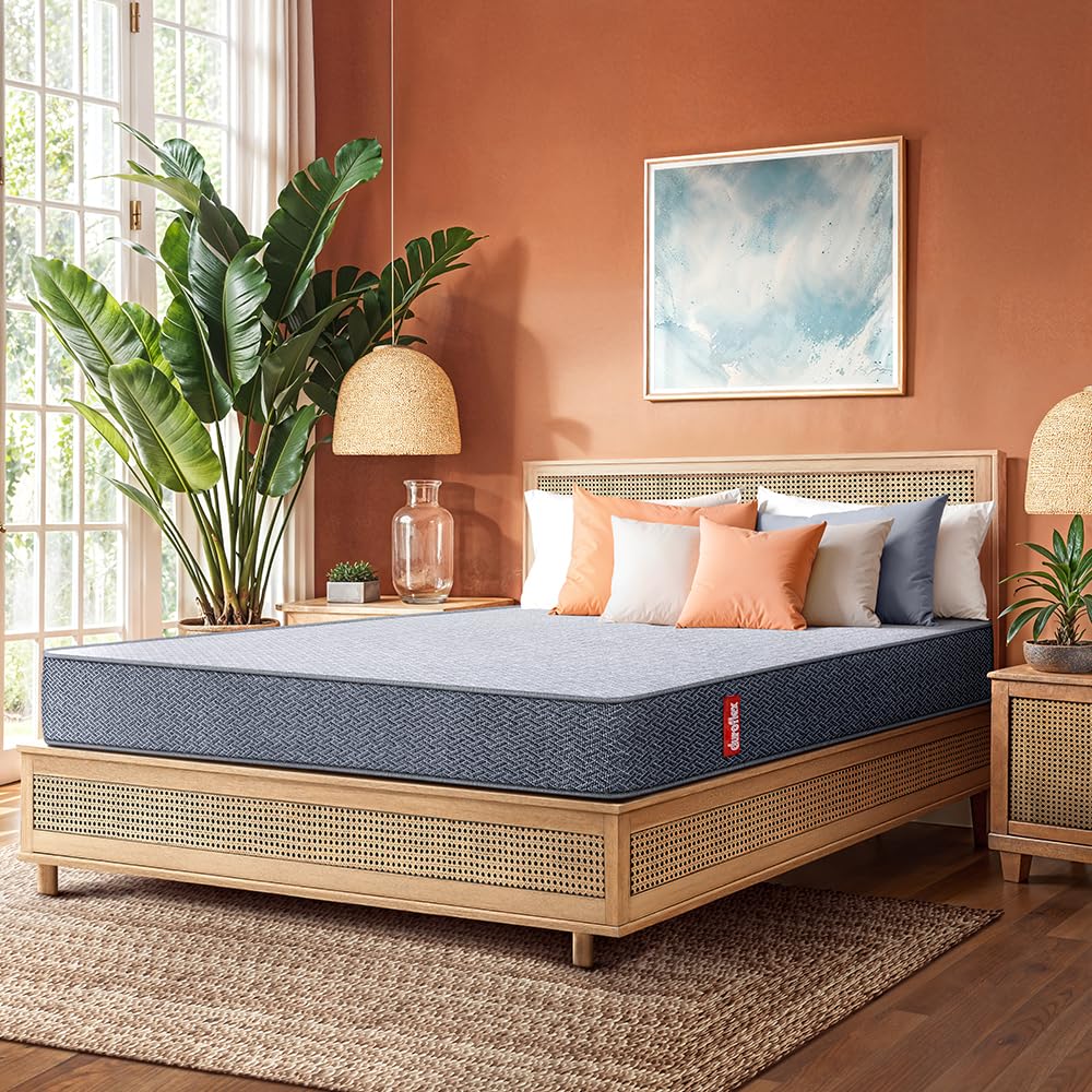 Duroflex Livein Essential  Pressure Relieving, Orthopedic Memory Foam Queen Bed Mattress, 5 Inch Queen Size Medium Firm Bed Mat