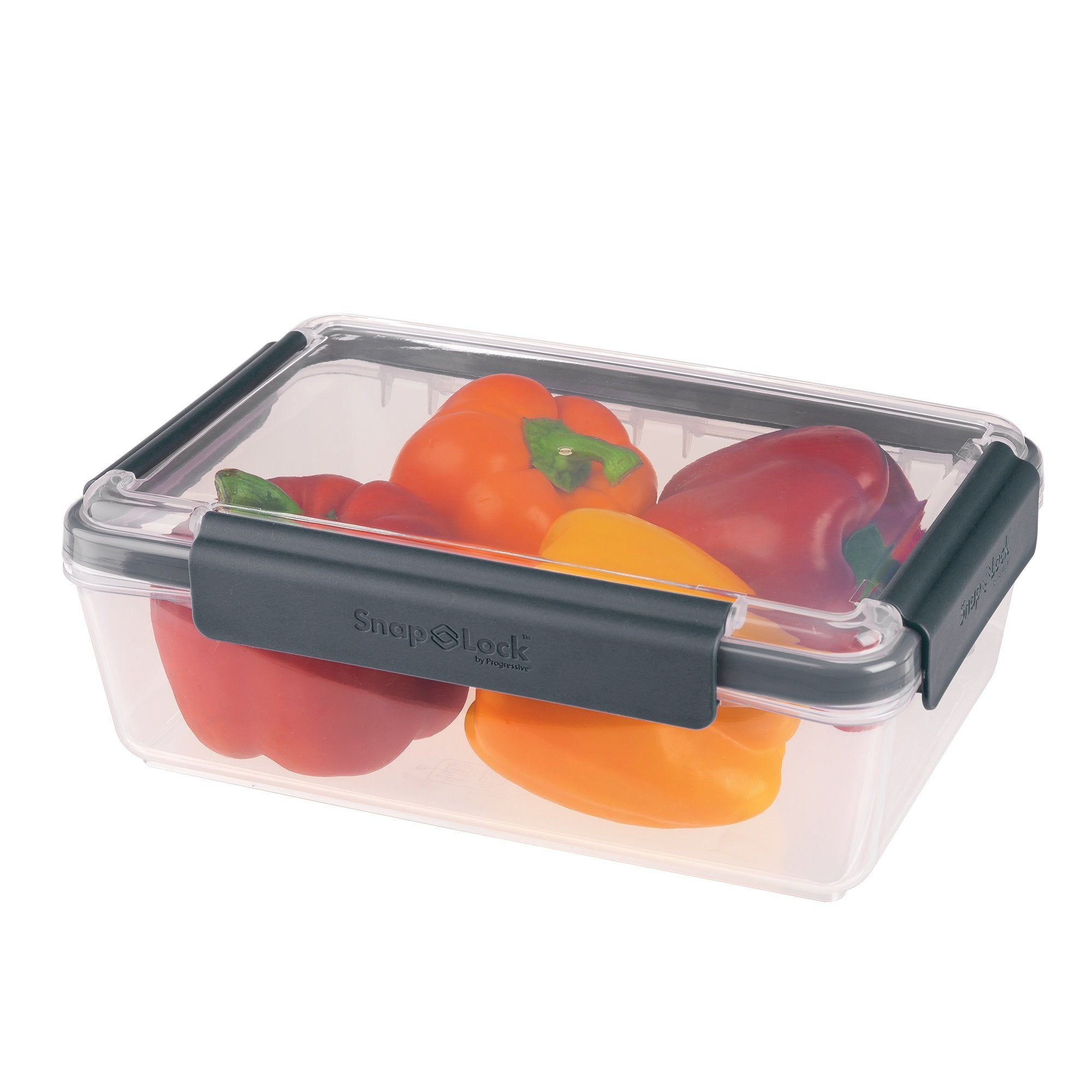 Snaplock By Progressive 12-Cup Storage Container - Gray, Easy-To-Open, Leak-Proof Silicone Seal, Snap-Off Lid, Stackable, Bpa Fr