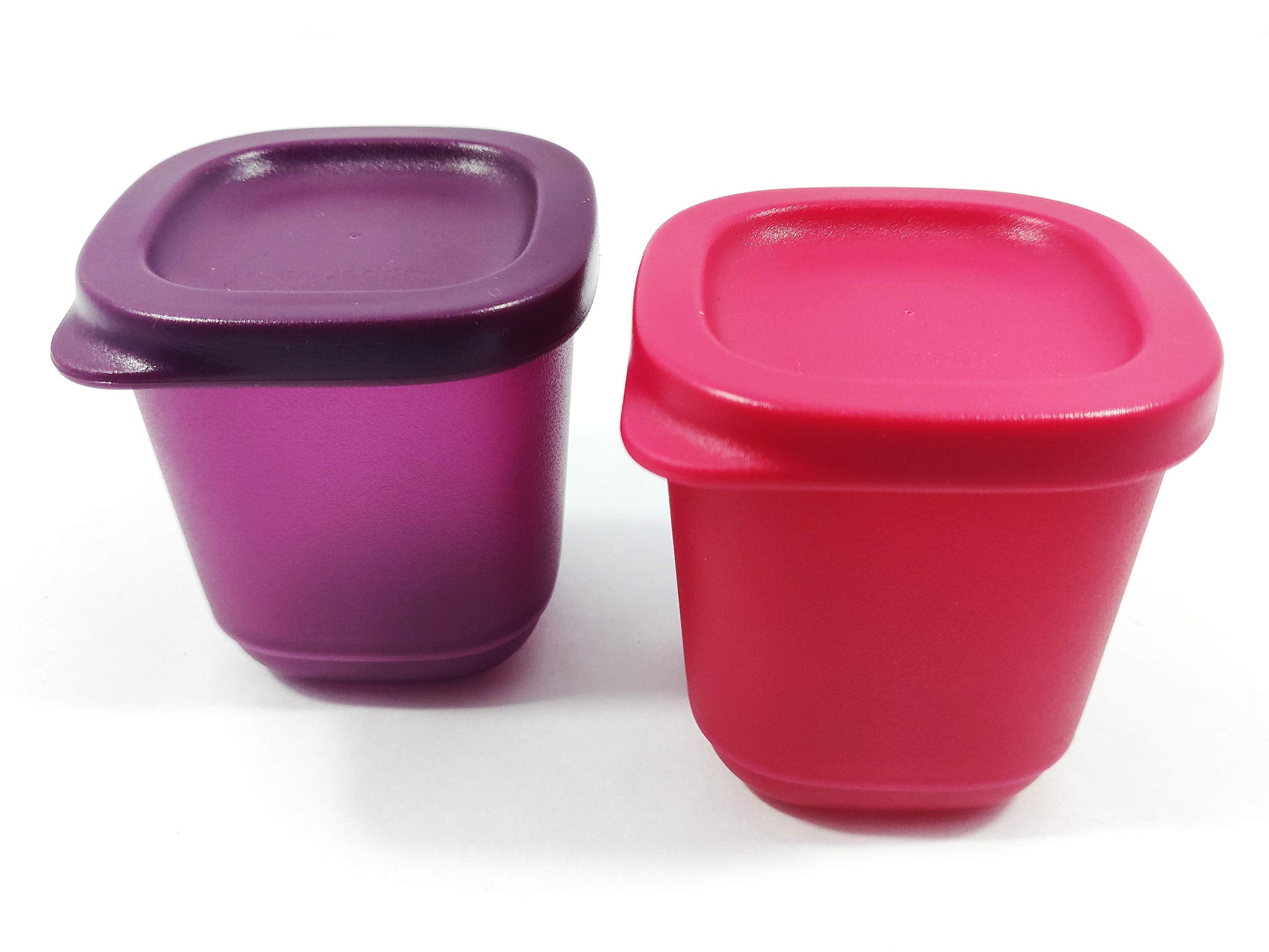 Tupperware Cubix Mini Take Away Plastic Container Set, 110 Ml (Set Of 2) With Free Handkerchief