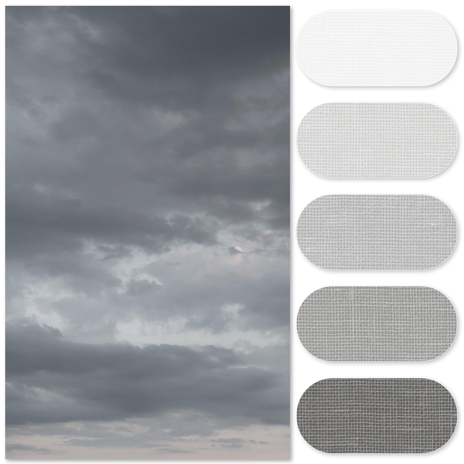 Jinchan Ombre Cloudy Grey Striped Shower Curtain Waterproof Fabric Shower Curtains For Bathroom Gradual Color Minimalist Design