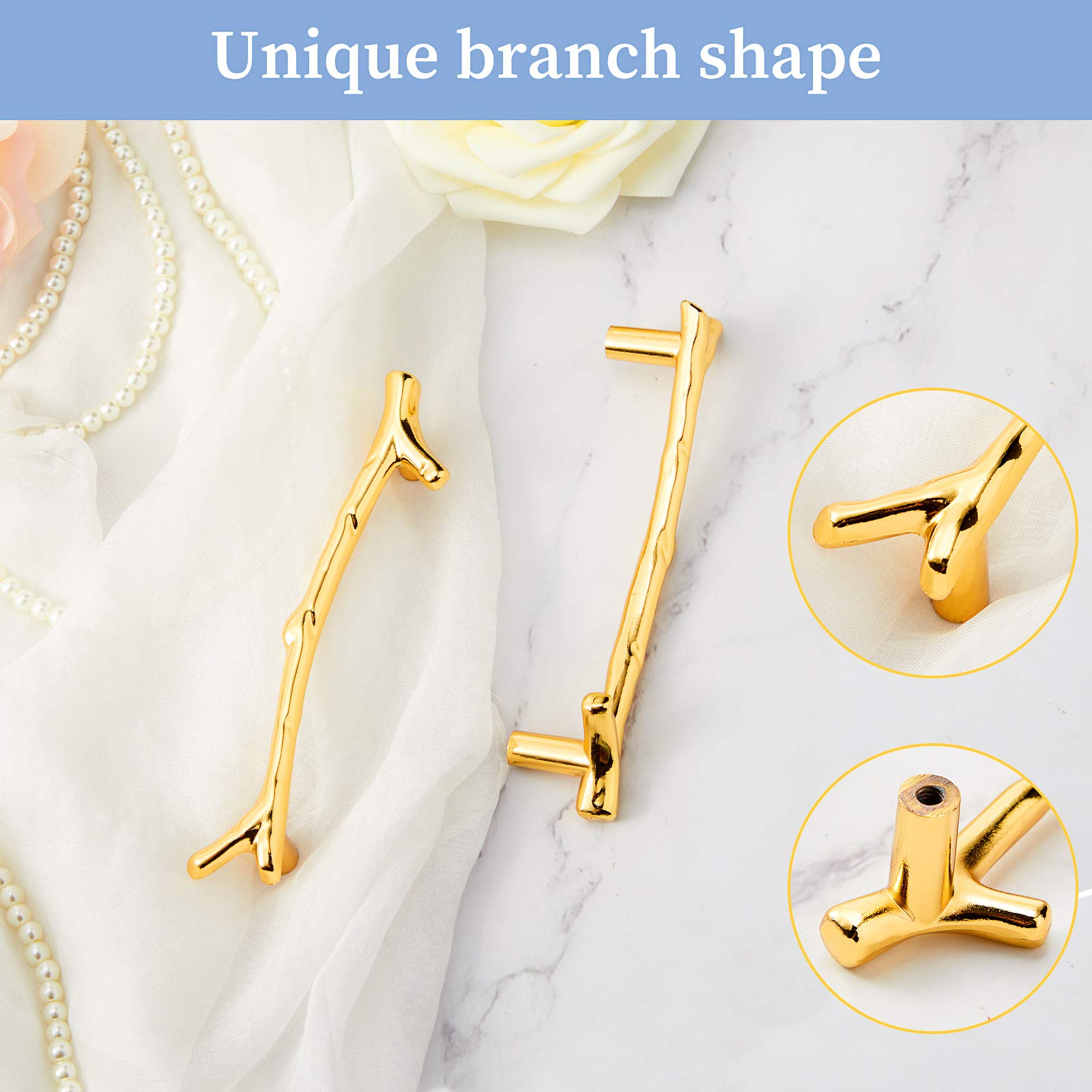 6 Pieces Tray Handles For Tray Molds Resin Tray Molds Handles Branches Shaped Stainless Steel Handles With Screw Sets For Silico