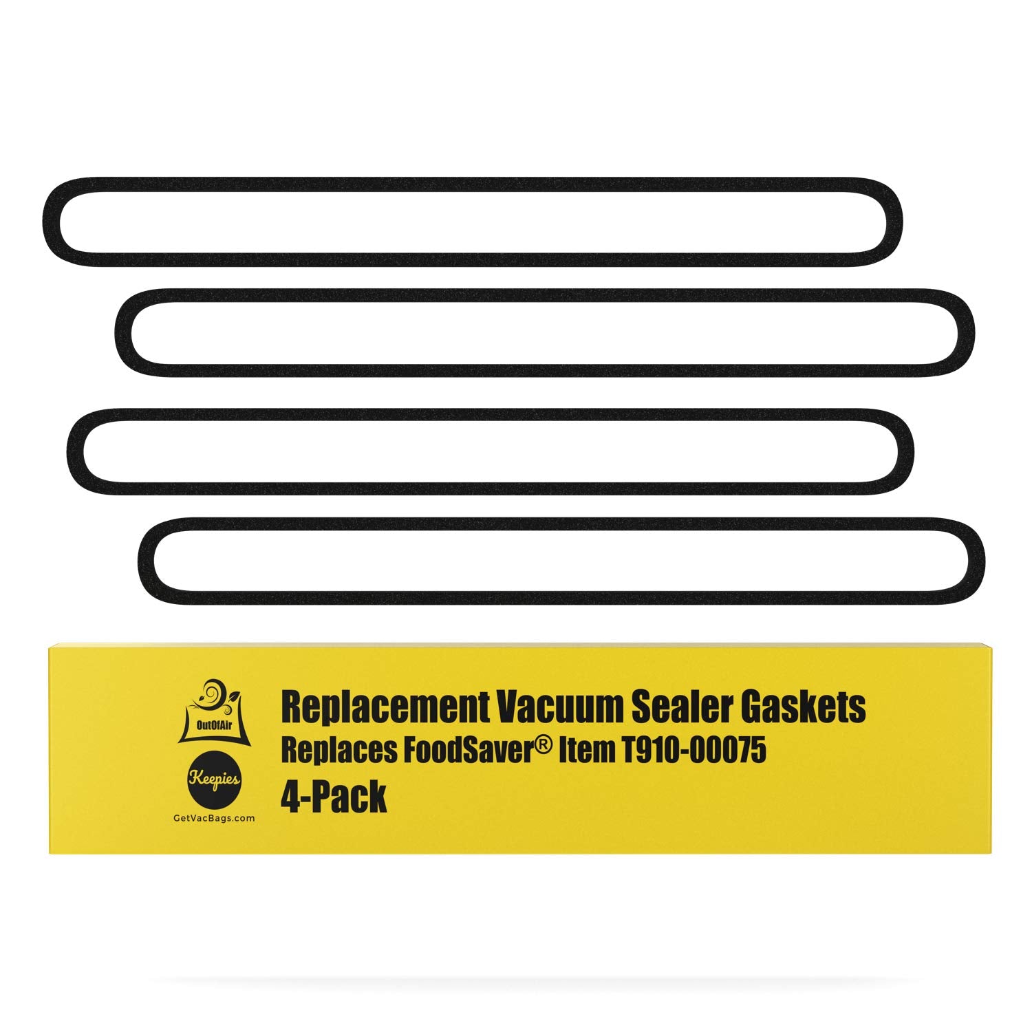 Upper And Lower Gasket Replacements For Foodsaver (4 Foam Gaskets) - Fits V2200, V2400, V2800, V3000, V3200 Series Vacuum Sealer