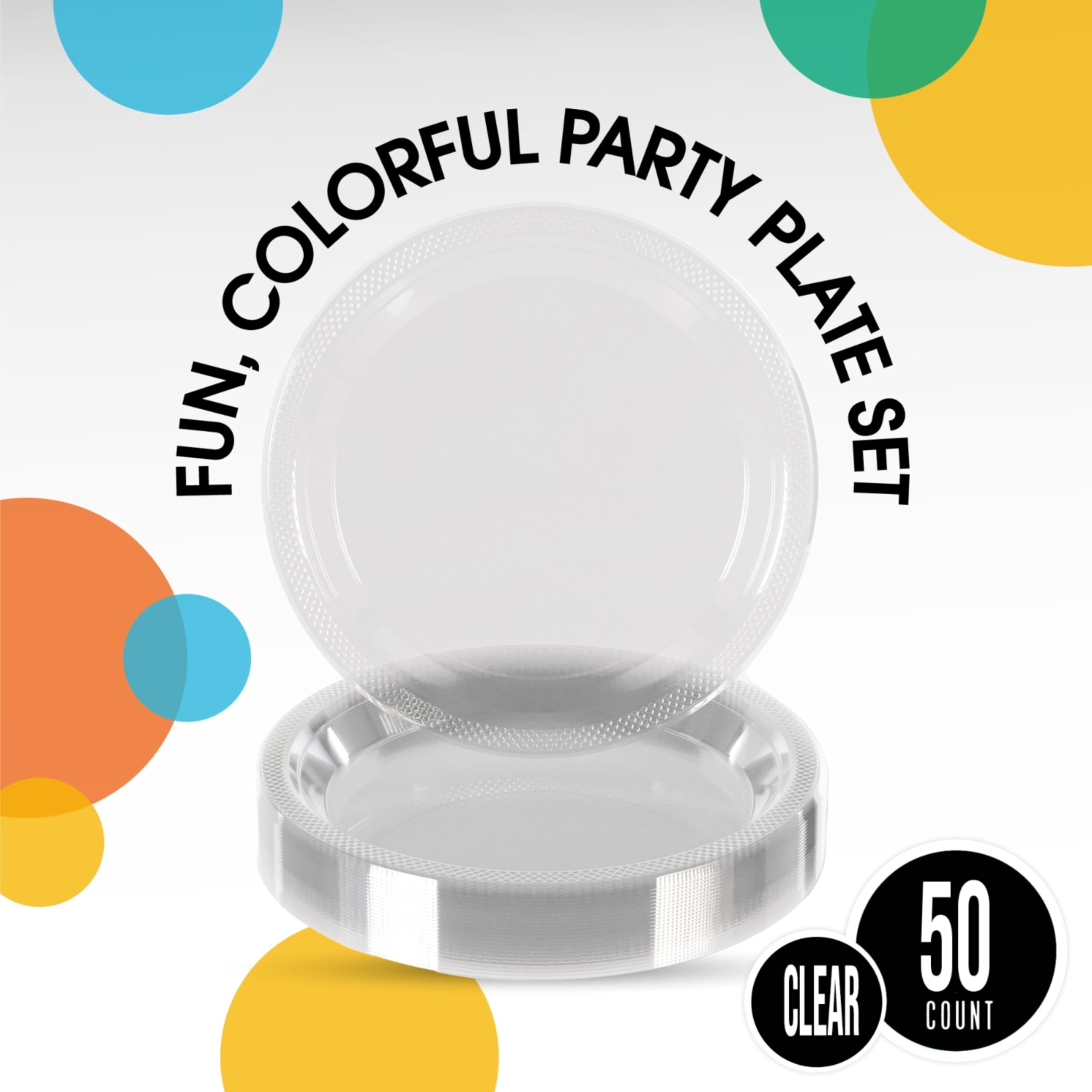 Exquisite Clear Plastic Plates For Party 7 Clear Disposable Plates For Party Supplies 50 Pcs Disposable Dinner Plate Heavy Dut