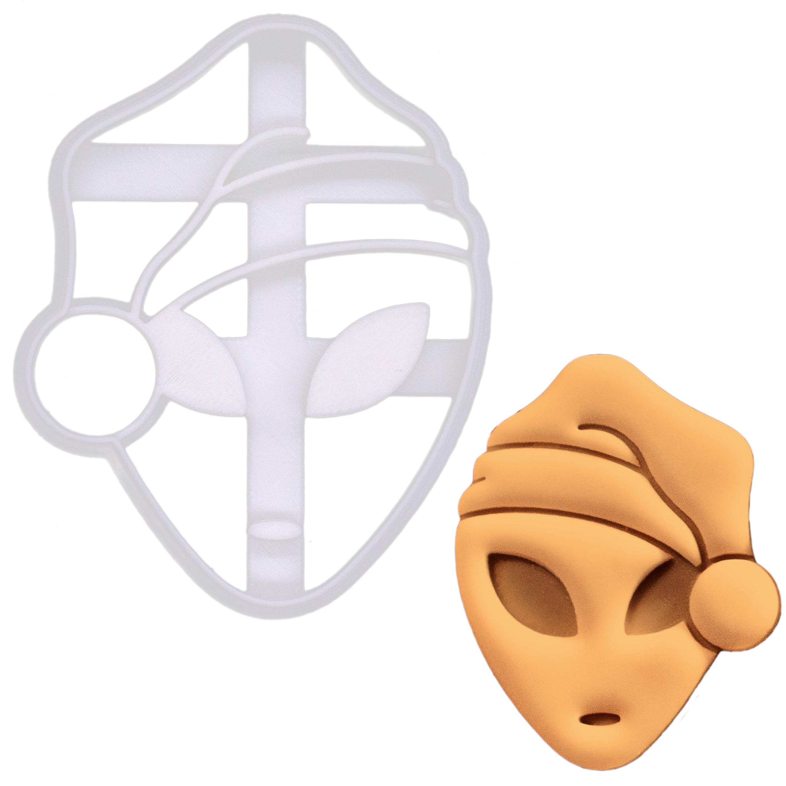BAKERLOGY Santa Alien Cookie Cutter - Unconventional Christmas Cookies - Detailed Biscuit Cutter Design for Baking and Crafts, i