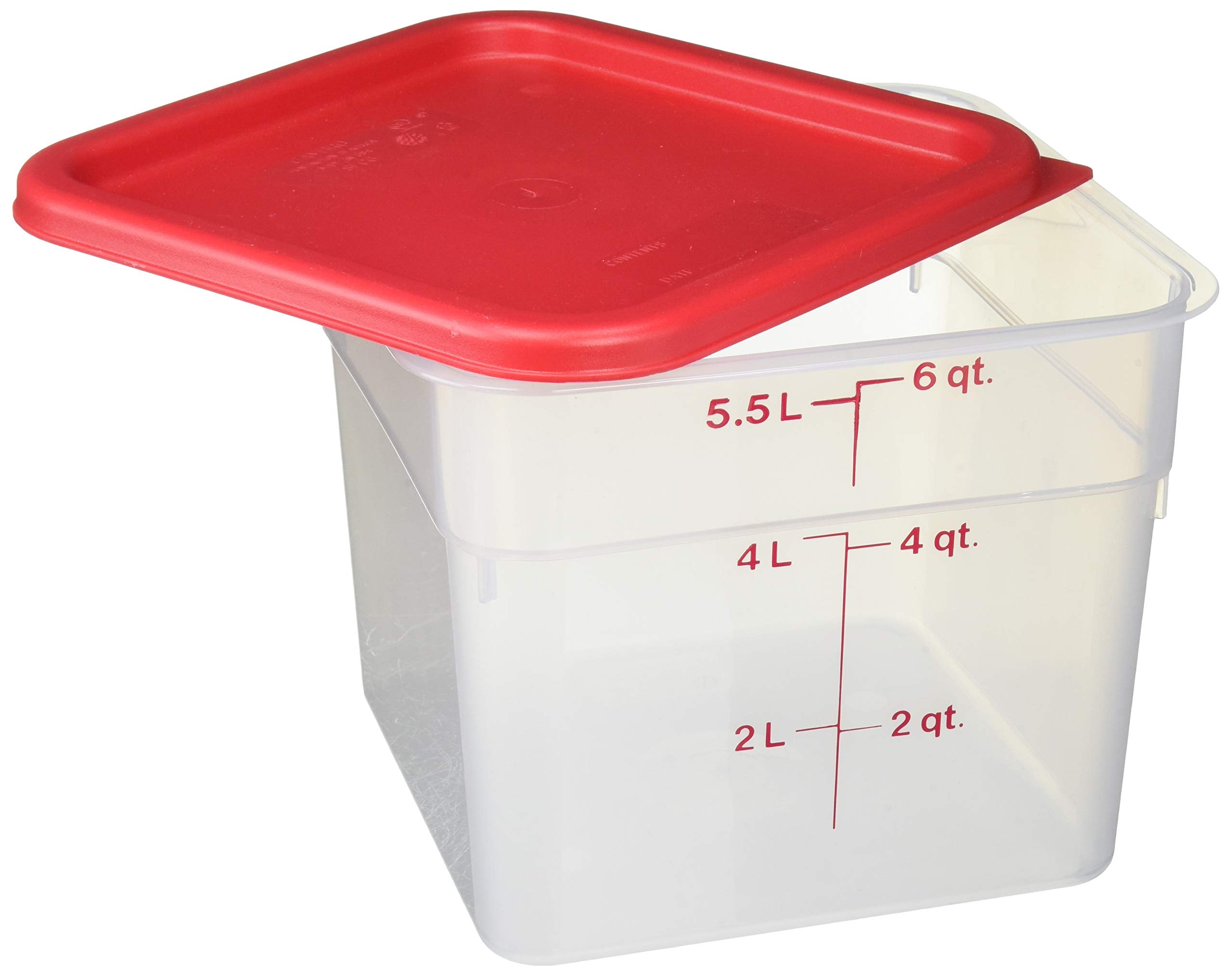 Cambro 1 2Sfscw135 Clear Container With Sfc2452 Kelly Lid, 2 Quart With Lid, Clear, Green