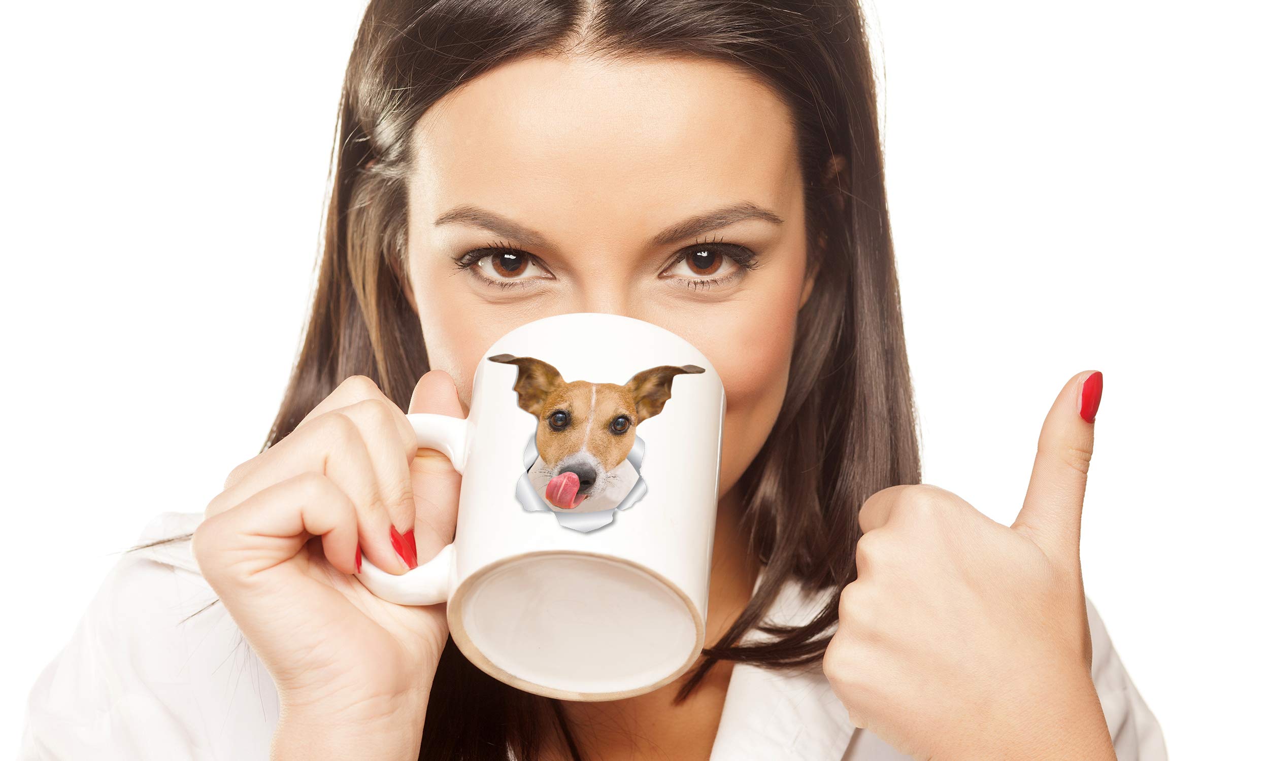 Thirsty Jack Russell Coffee Mug - Ceramic Jack Russell Terrier Mug - Perfect Dog Lover Gift - Cute Novelty Coffee Mug Present -