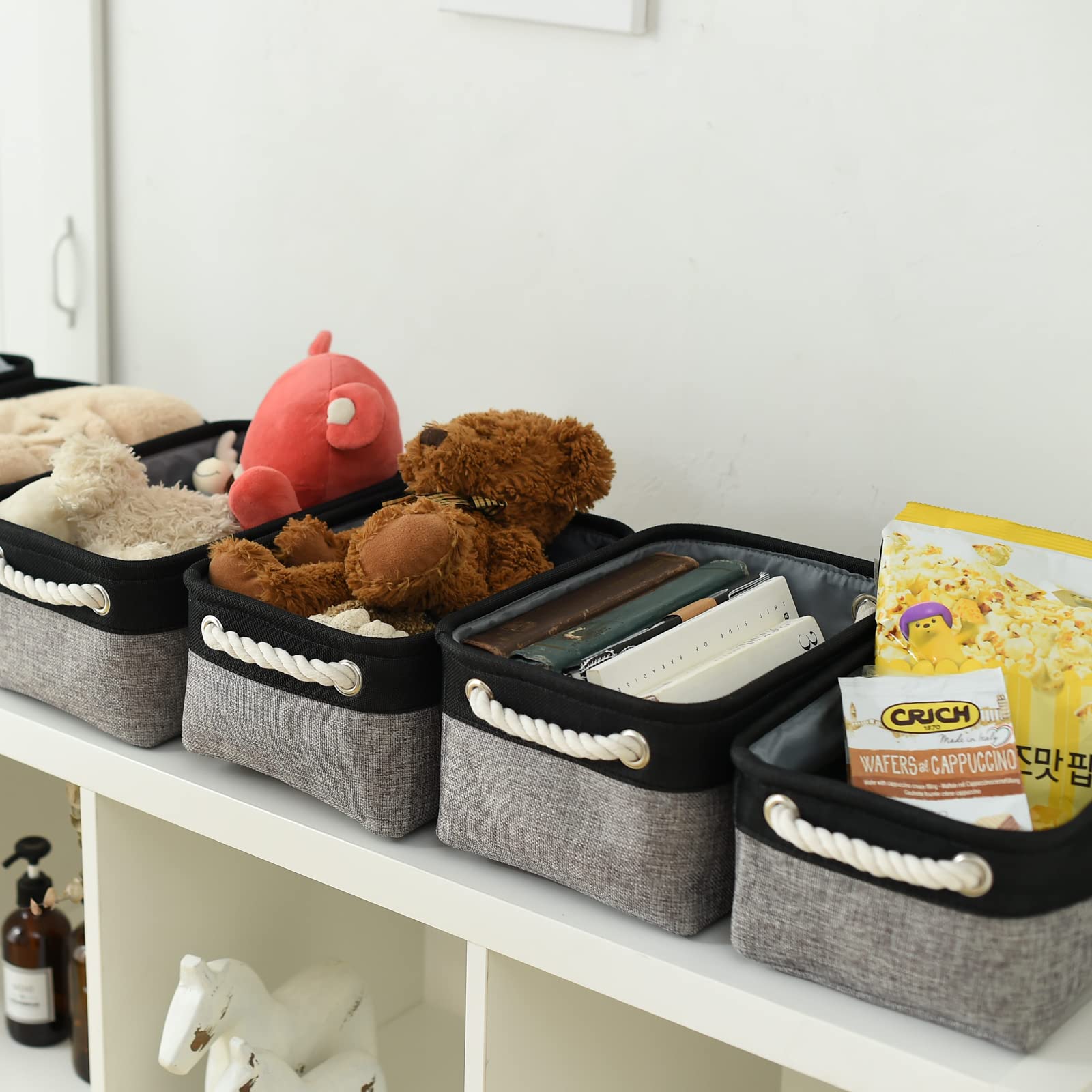 Sacyic Fabric Storage Cubes - Closet Storage Bins Storage Baskets For Organizing With Handles Organization And Storage 11.8 (L)