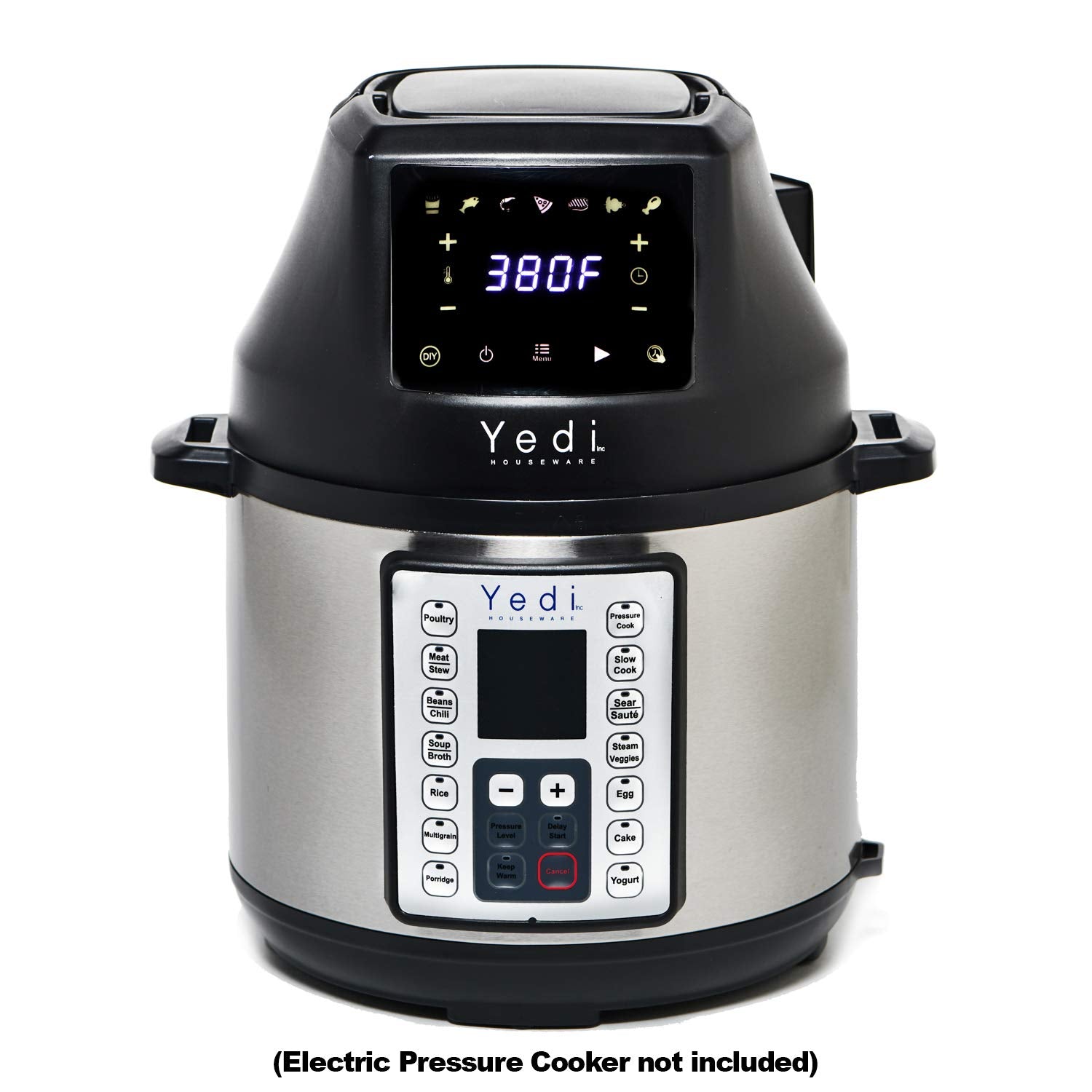 Yedi Capital Air Fryer Lid And Dehydrator, 7 Presets, Diy Function, And Delay Start Function