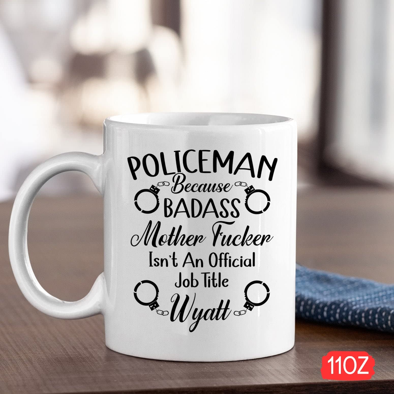 Custom Policeman Mug, Gifts For Police Officer, Policeman Job Title Mug, Police Officer Coffee Mug, Police Mug, Cop Coffee Cup,