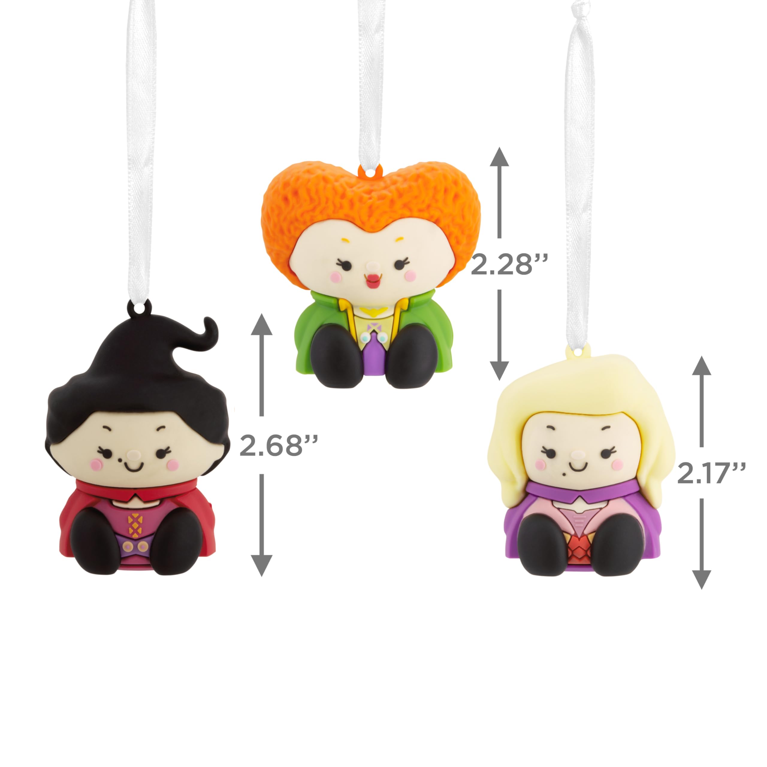 Hallmark Better Together Disney Hocus Pocus Mary, Winifred and Sarah Sanderson Magnetic Ornaments, Set of 3