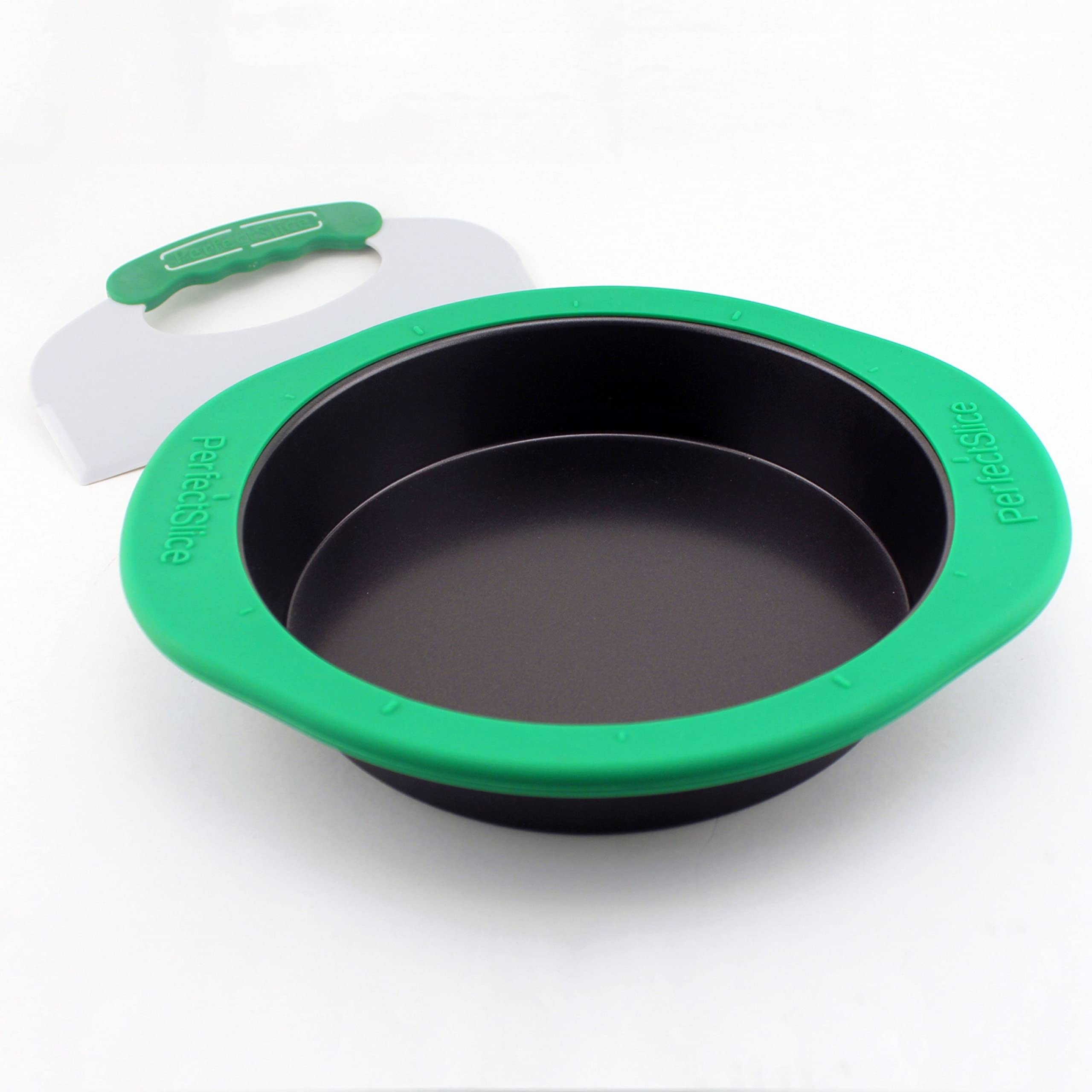 Berghoff Perfect Slice Round Cake Pan With Silicone Sleeve And Tool, Gray