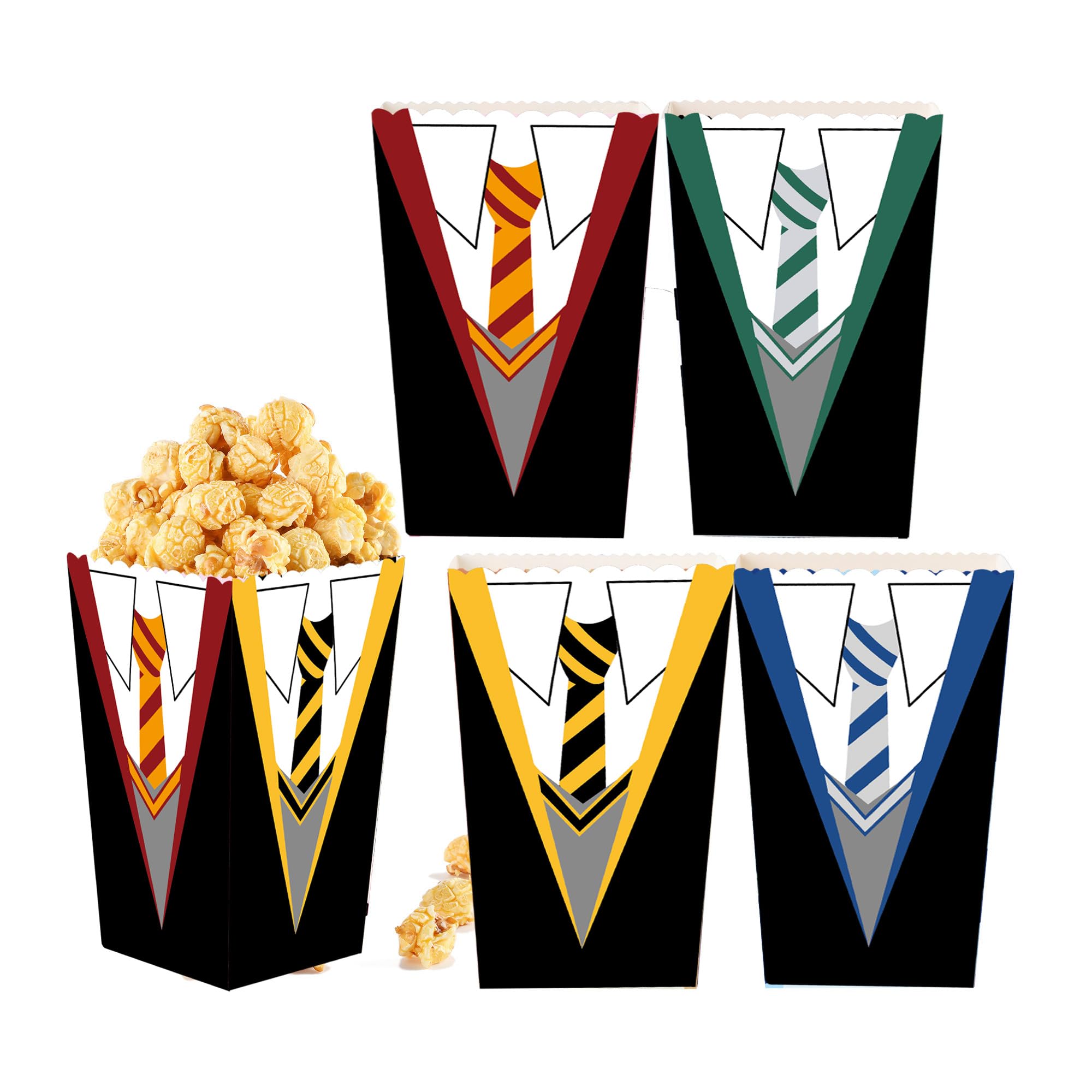 24 Pcs Magical Wizard Party Popcorn Box, Party Candy Cookie Box- Snack Containers For Baby Shower Harry Themed Birthday Party Su