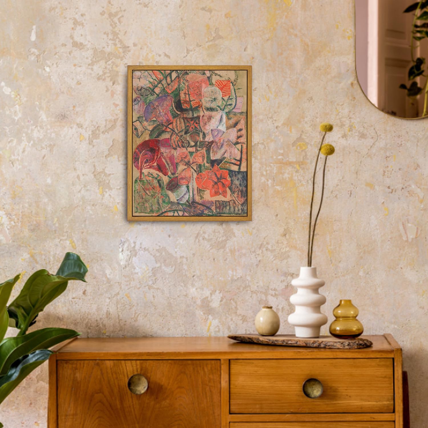 Roslynity Framed Canvas Wall Art - Vintage Still Life with Apples, 10"x8", Rustic Decor for Living Room, Bathroom, Kitchen