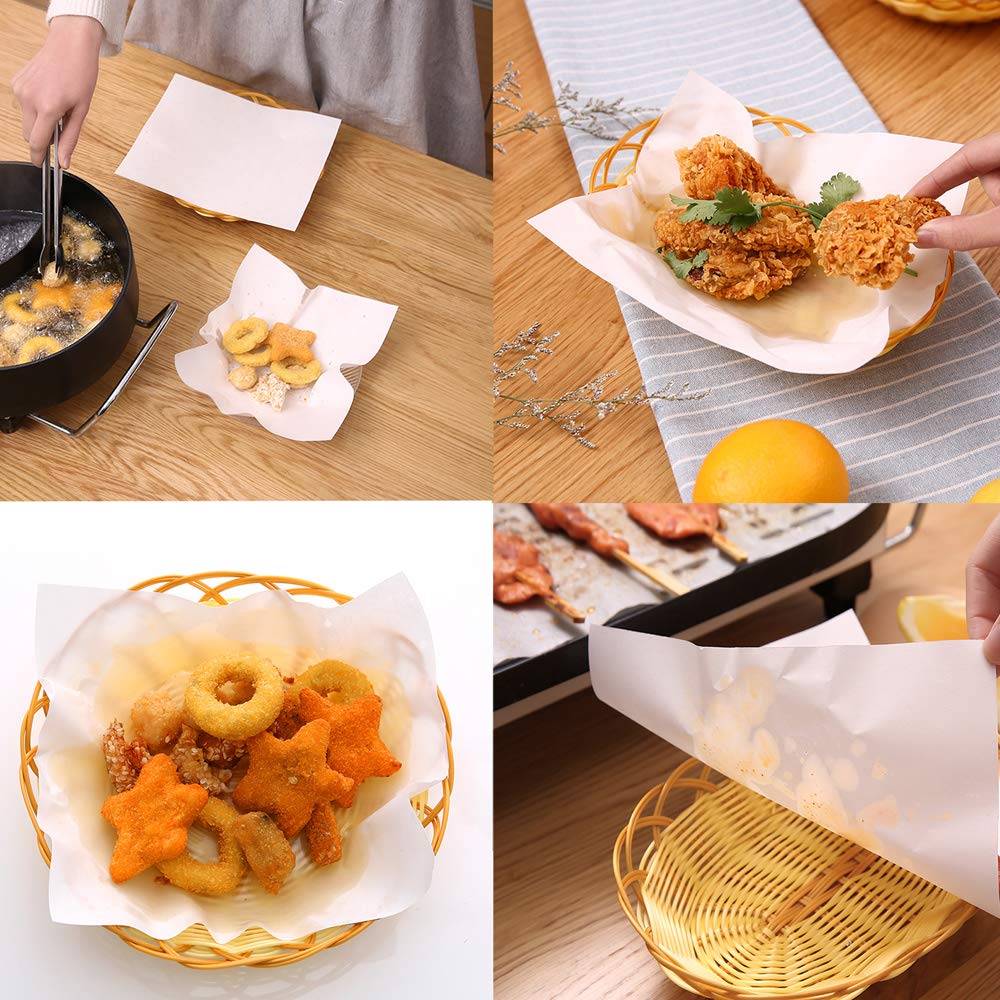 Oil-Absorbing Paper For Fried Food And Tempura,Extra Thick,50 Sheet Pack,19.7Cm X 21.8Cm