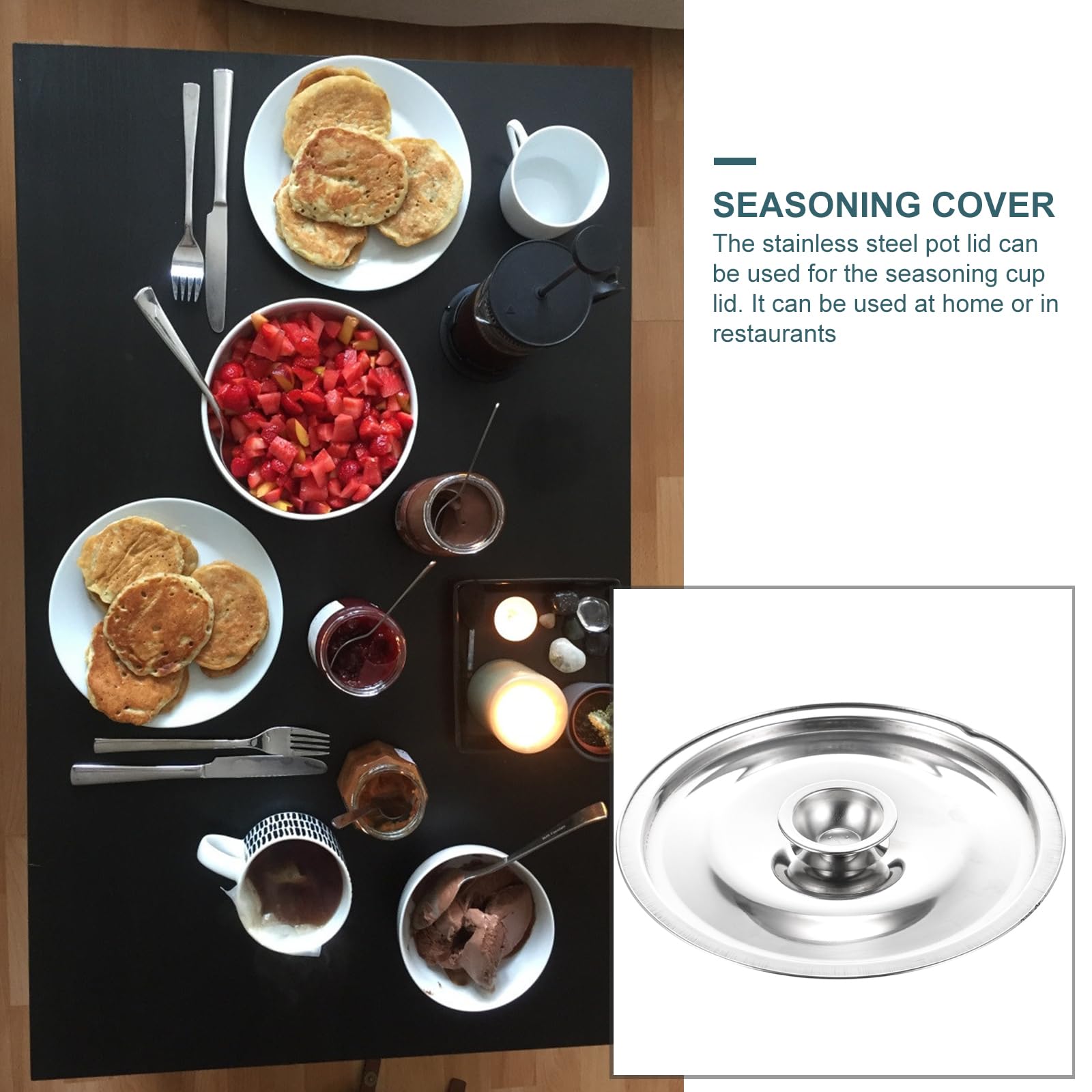 Doitool Stainless Steel Pan Cover,6.3Inch /16Cm Mini Pan Lid Small Universal Lid For Pots,Bowl Covers Seasoning Pot Lid Saucepan