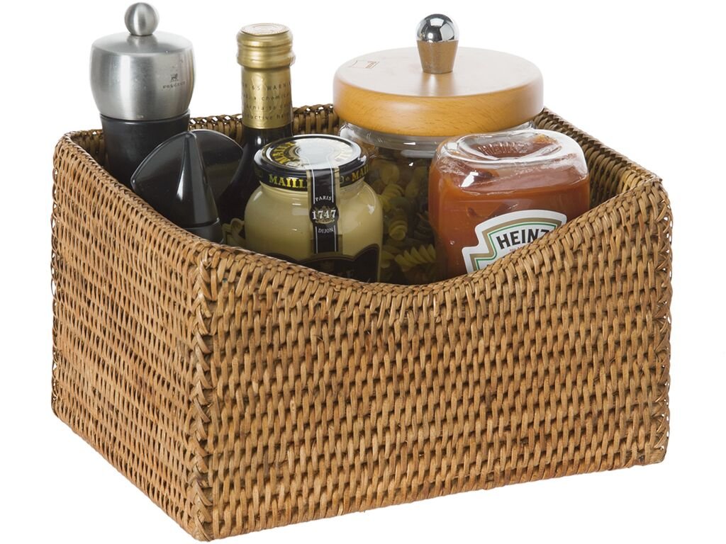 Kouboo 1060079 La Jolla Shelf Basket, Honey-Brown