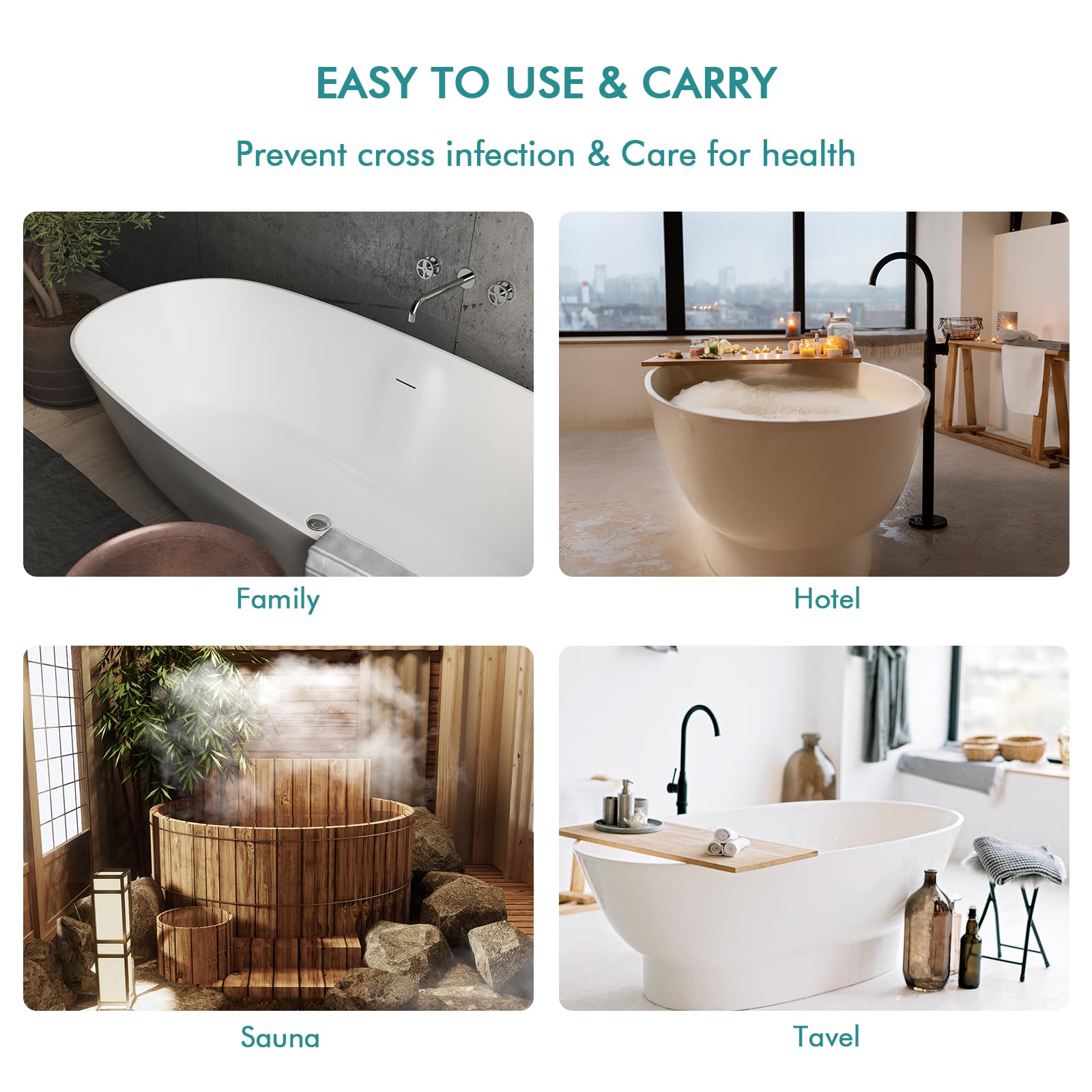 Agptek 20 Pack Disposable Bathtub Cover Liner, Large Bathtub Liner Plastic Bag For Salon, Household And Hotel Bath Tubs (102 X47