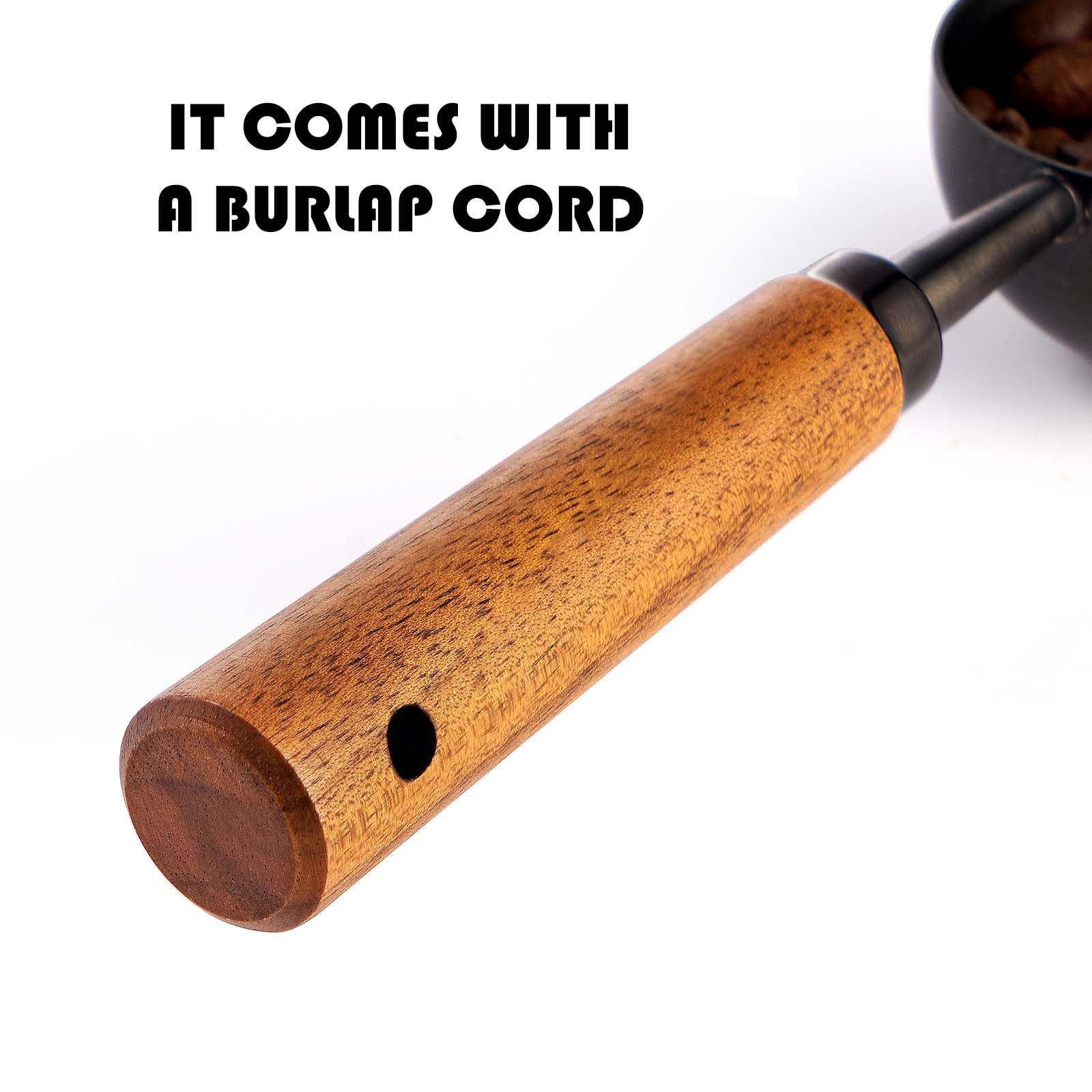 Coffee Scoop For Ground Coffee,Coffee Beans And Tea,10G-Measuring Tablespoon-304 Stainless Steel Coffee Spoon With Nature Walnut