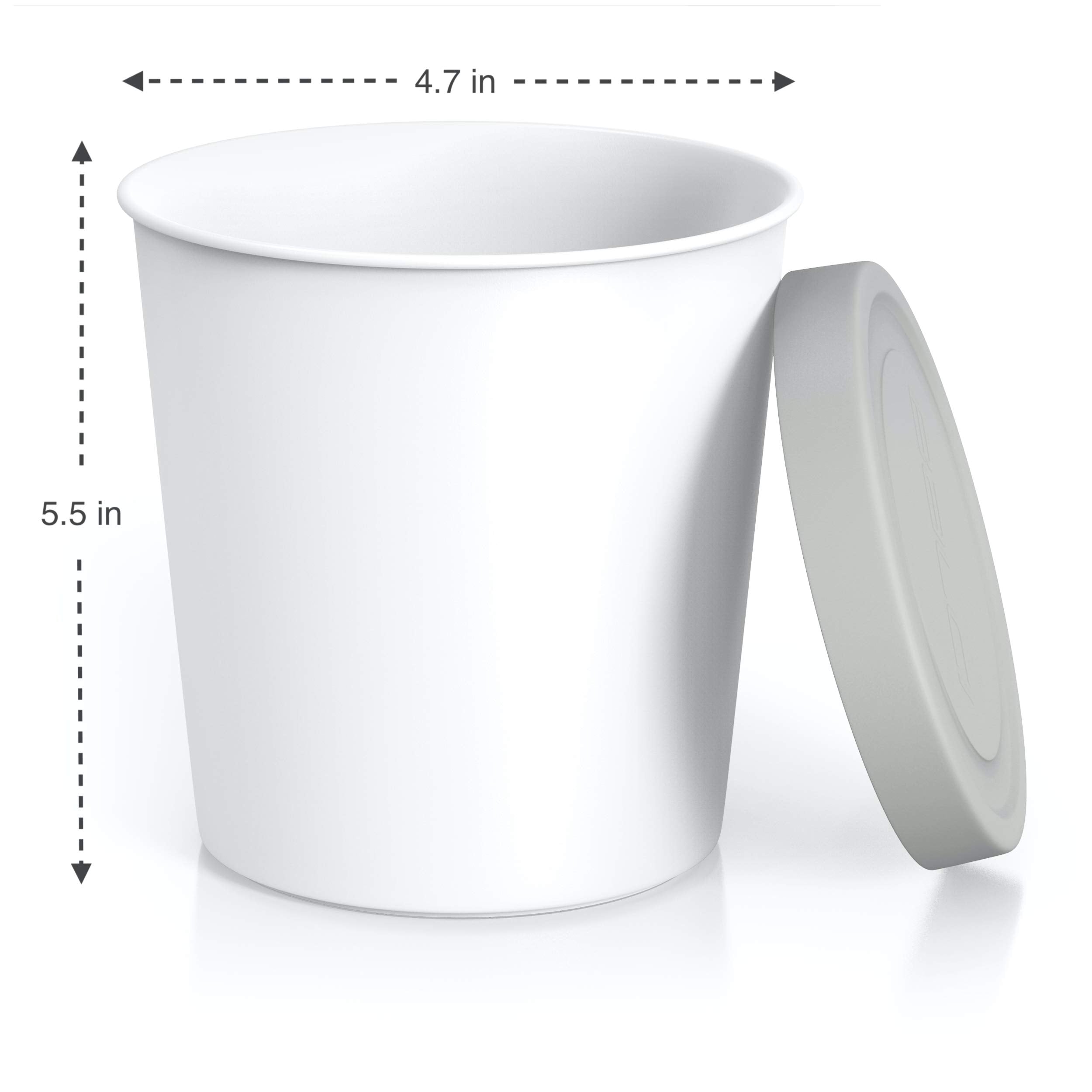 Balci - Premium Ice Cream Containers (2 Pack - 1 Quart Each) Perfect Freezer Storage Tubs With Lids For Ice Cream, Sorbet And Ge