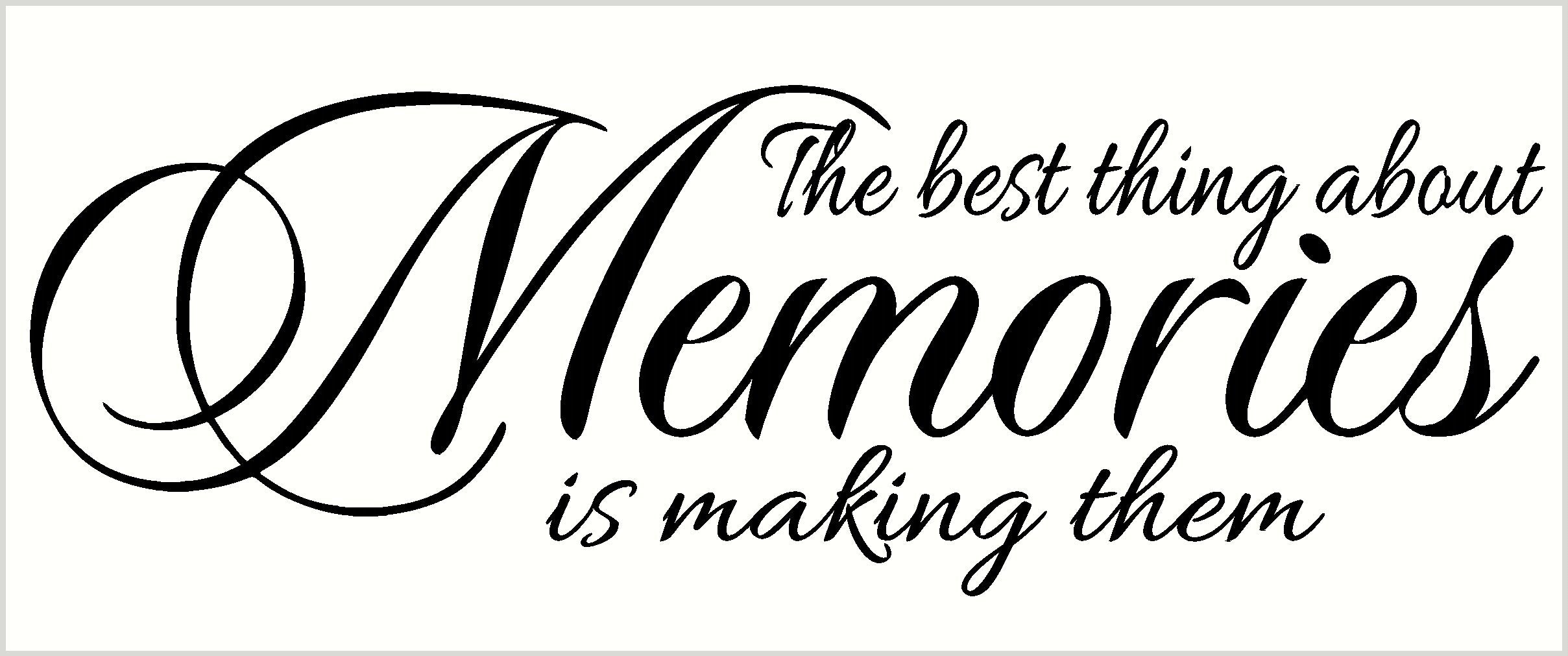 Wall Decor Plus More Wdpm3532 ''The Best Thing About Memories Is Making Them'' Wall Decal Quote For Home, Vinyl Sticker Art, Bla