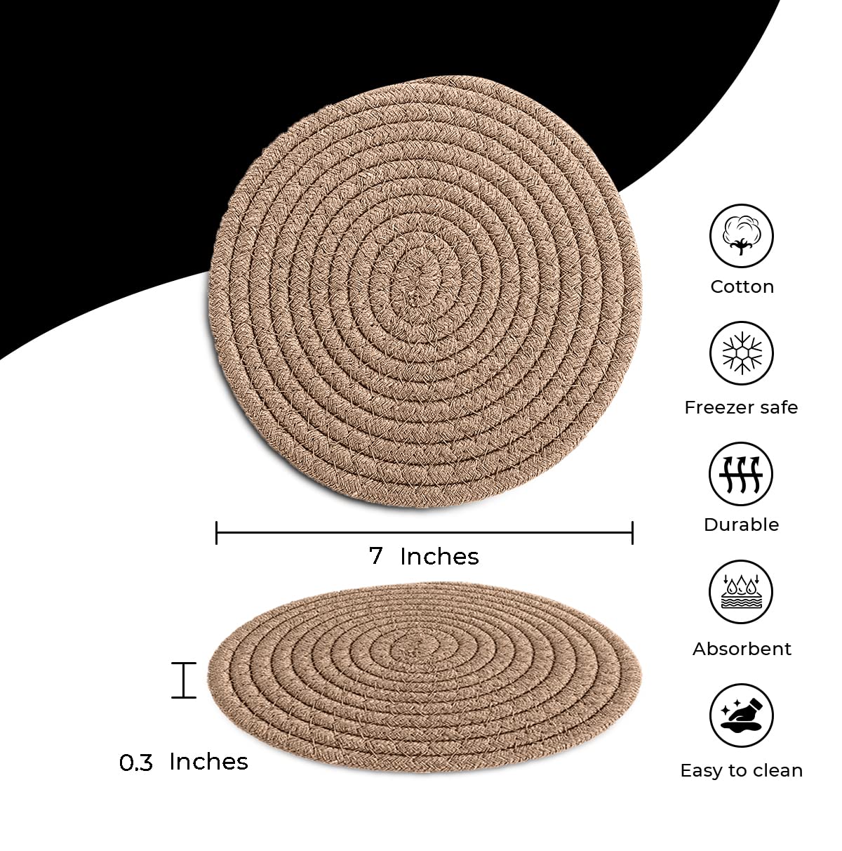 Avalon Kitchen Pot Holders Trivets For Hot Dishes Hot Pads For Kitchen Trivets For Hot Pots And Pans - Cotton Hot Pads Stylish L