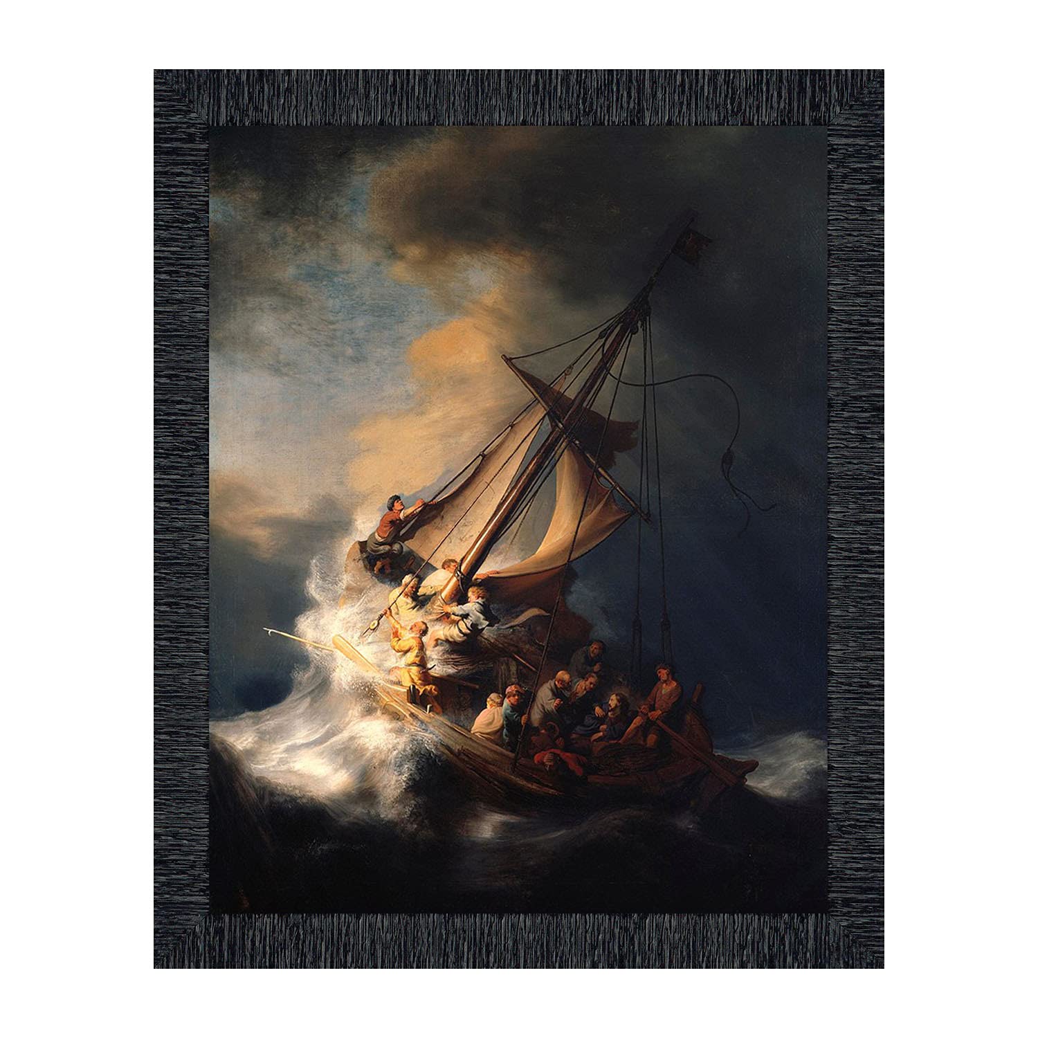 Storm On Sea Of Galilee By Rembrandt, World Famous Wall Art Collection, Beautiful Living Room Or Bedroom Decor, 2464Ch