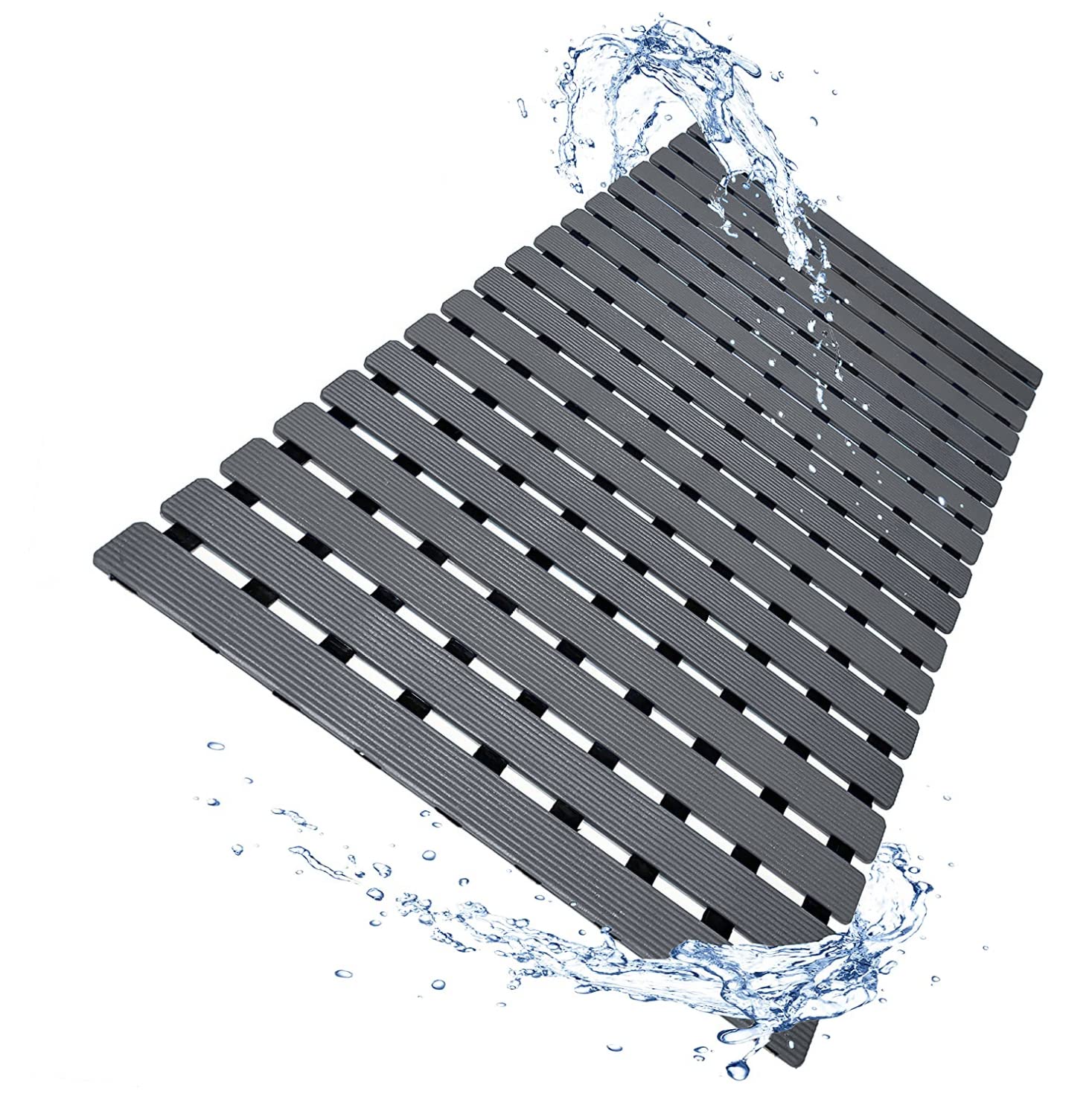 Luxuryou Non Slip Bathtub Mat | Double-Layered Shower Floor Mat With Suction Cups | Ez-Dry Construction | Non-Toxic, Bpa, Latex,