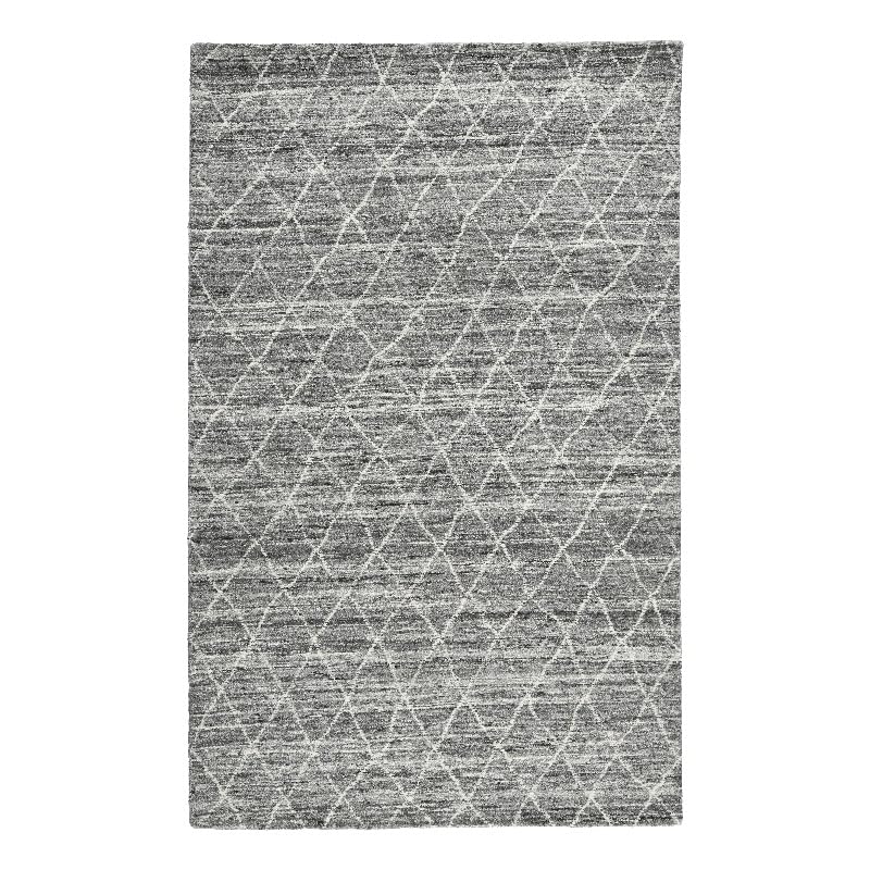 Kosas Home Hastings 60 x 96 Transitional Diamond Wool Area Rug in Gray