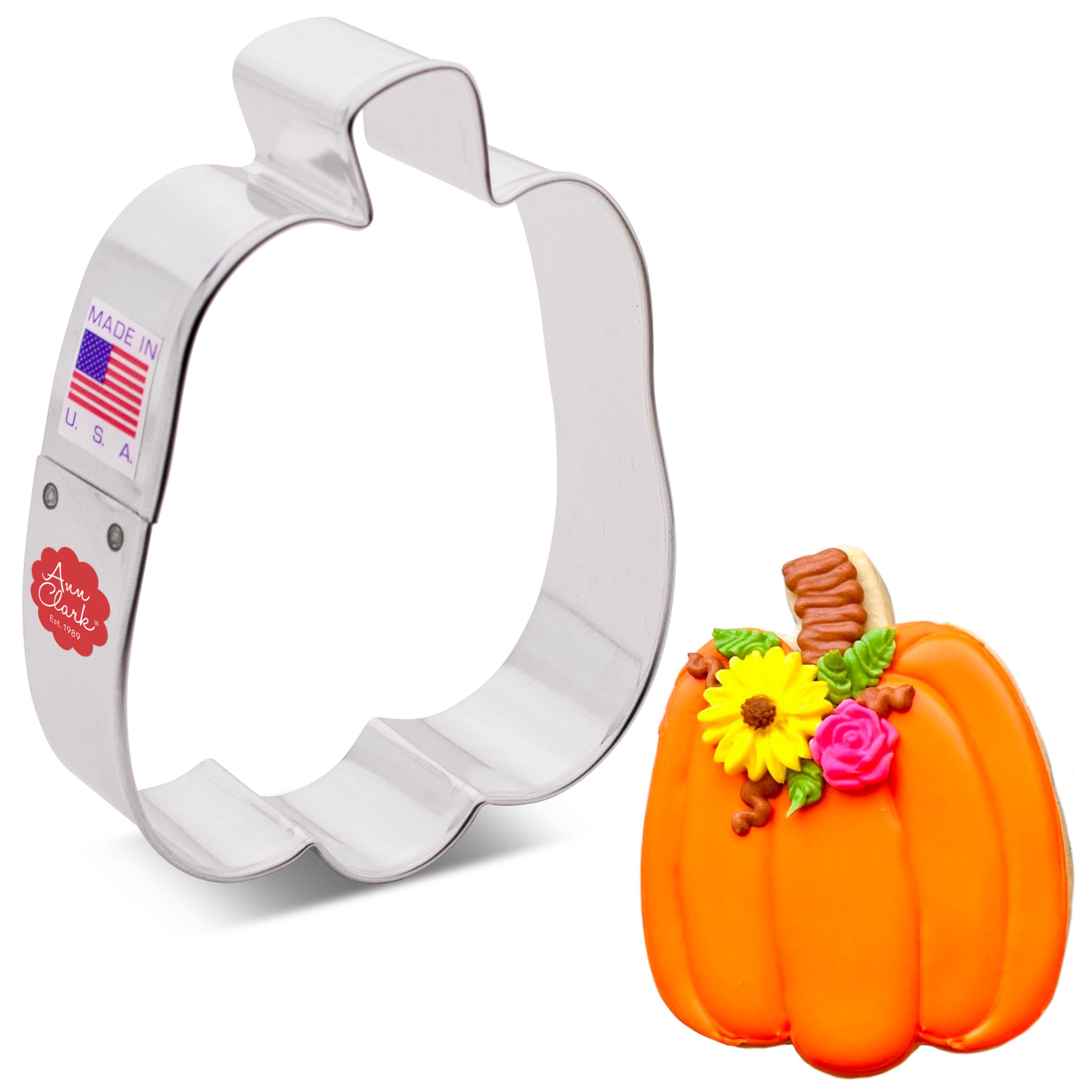Tall Pumpkin Cookie Cutter, 4 Made in USA by Ann Clark