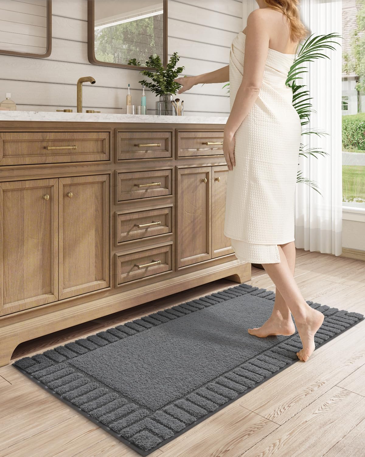 Lumi Premium Bath Rug, Extra Soft And Absorbent Bathroom Mat, Quick Dry, Non Slip, Machine Washable Bath Mat For Shower And Tub,
