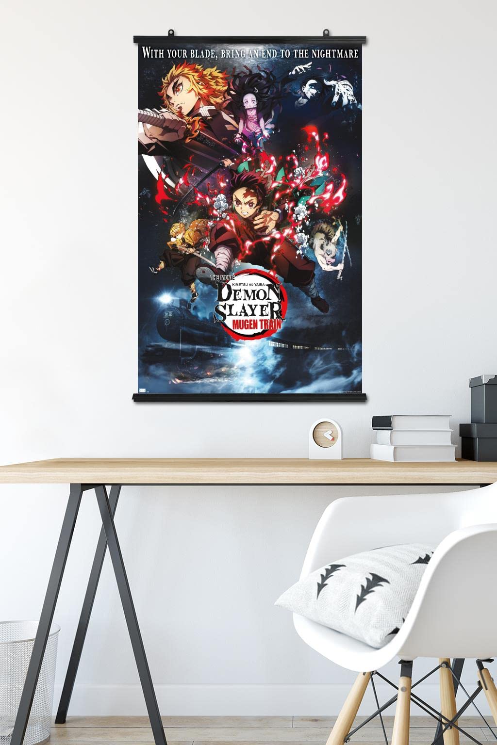 Trends International Demon Slayer: Mugen Train - Collage One Sheet Wall Poster, 22.37'' X 34.00'', Poster & Clip Bundle