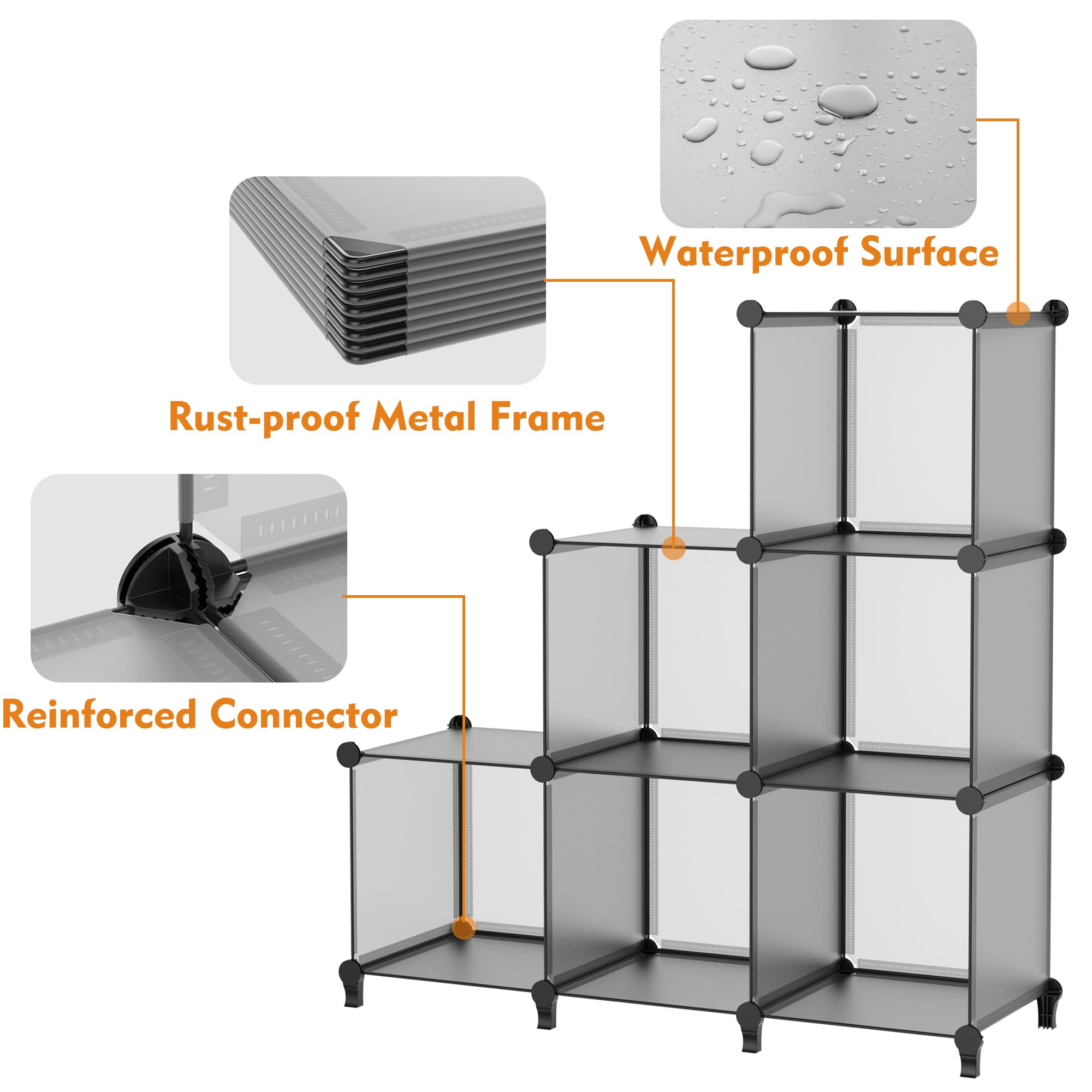 HOMIDEC  9-Cube Closet Organizers  Portable Storage Shelves For Clothes  Garment Racks  Closet  Wardrobe