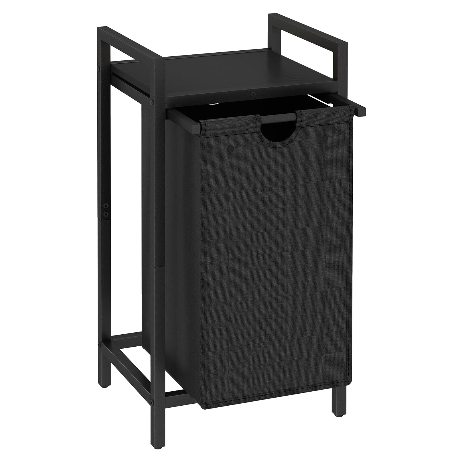 LAATOOREE Laundry Hamper  Two-Color Laundry Basket with Removable Laundry Bag and Top Shelf  Clothes Hamper for Samll Space Laundry Room  Bedroom  Bathroom