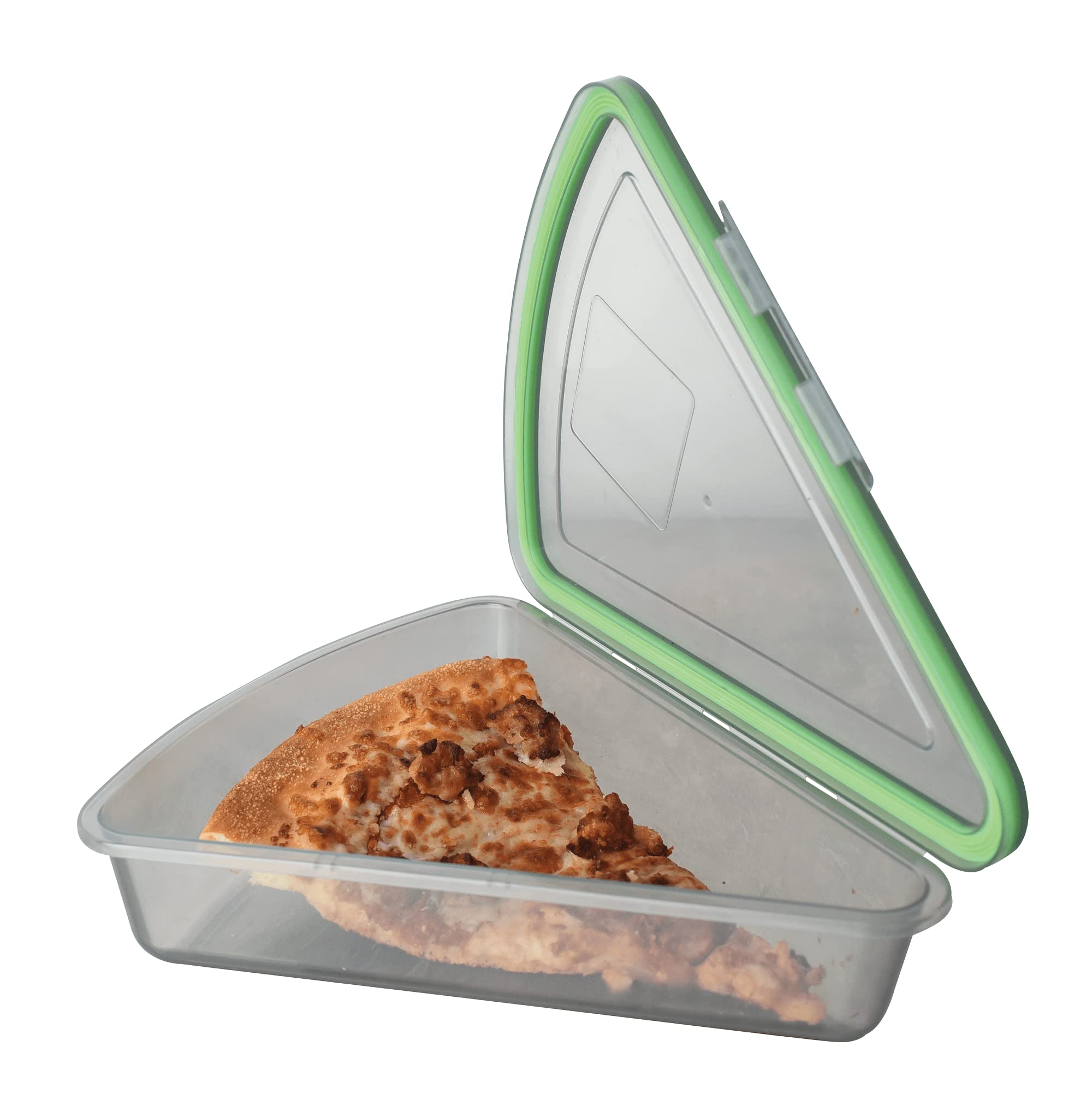 Mygo Container Pizza Slice To-Go Compartment Container, 9-1/4'' X 8-1/4'' X 2-1/2'', Reusable, Microwave Safe, Nsf Certified, Sm