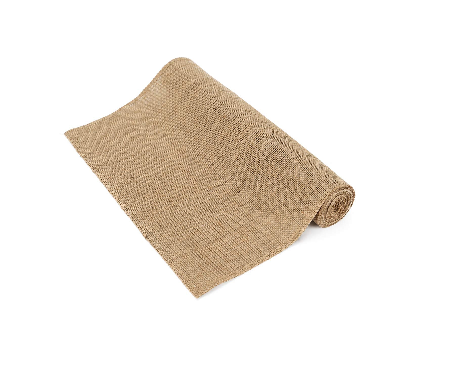 HomeFSN Burlap Table Runner, 100% Jute Vintage 14X90 Inches Table Runner for Wedding, Parties, BBQs, Everyday, Holidays